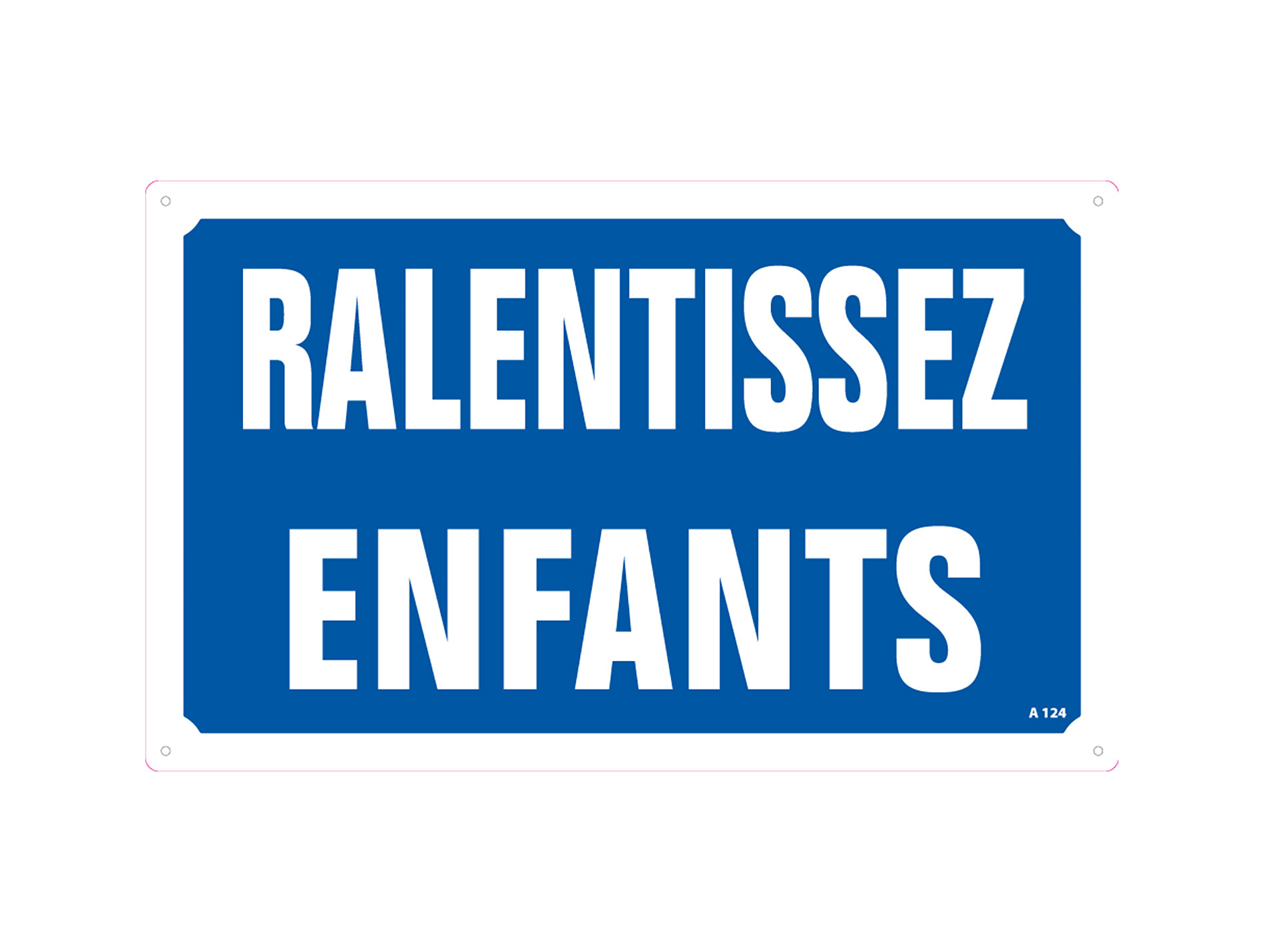 Plaque ralentissez enfants 330x200mm