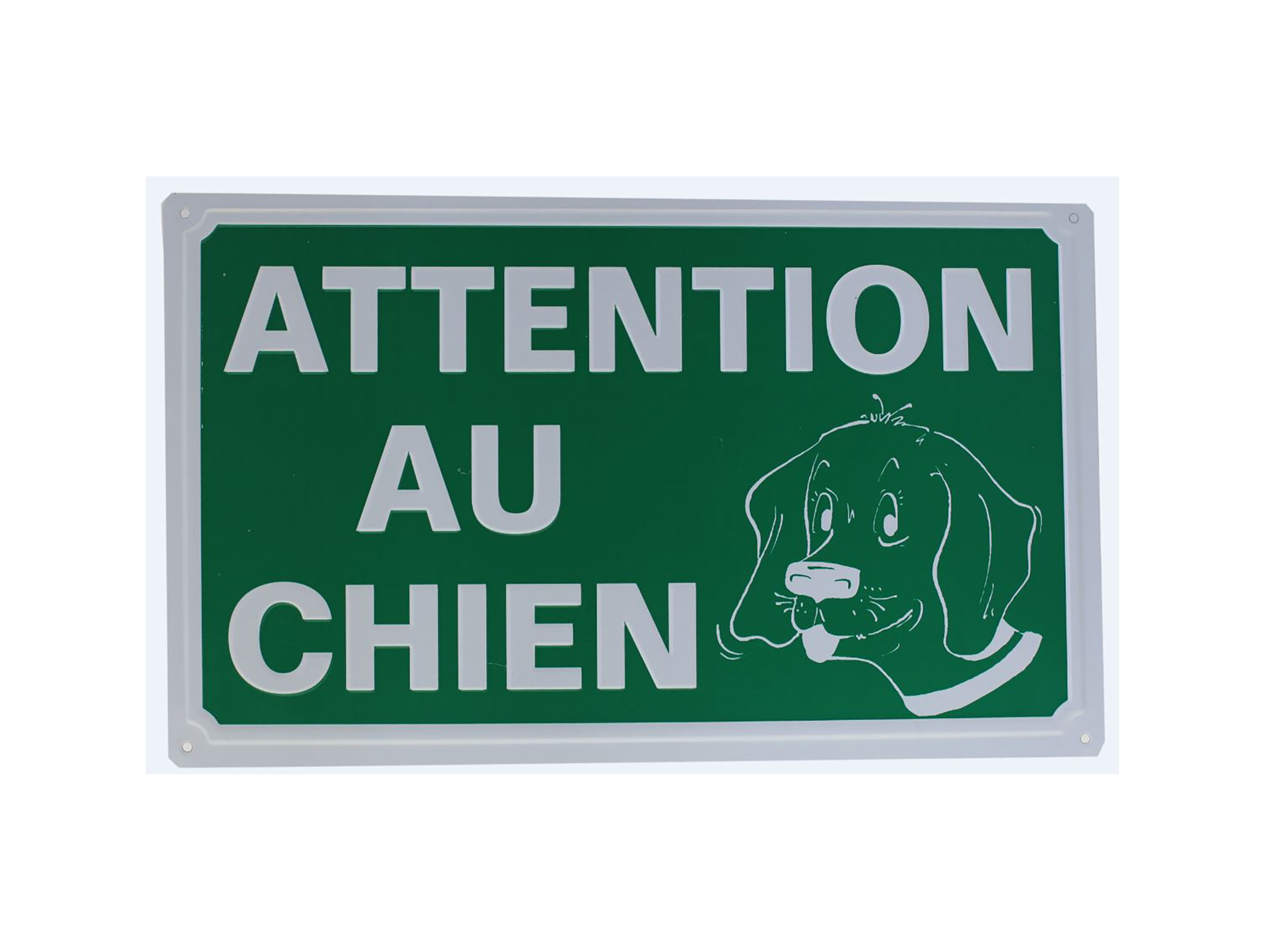 Plaque attention au chien 330x200mm