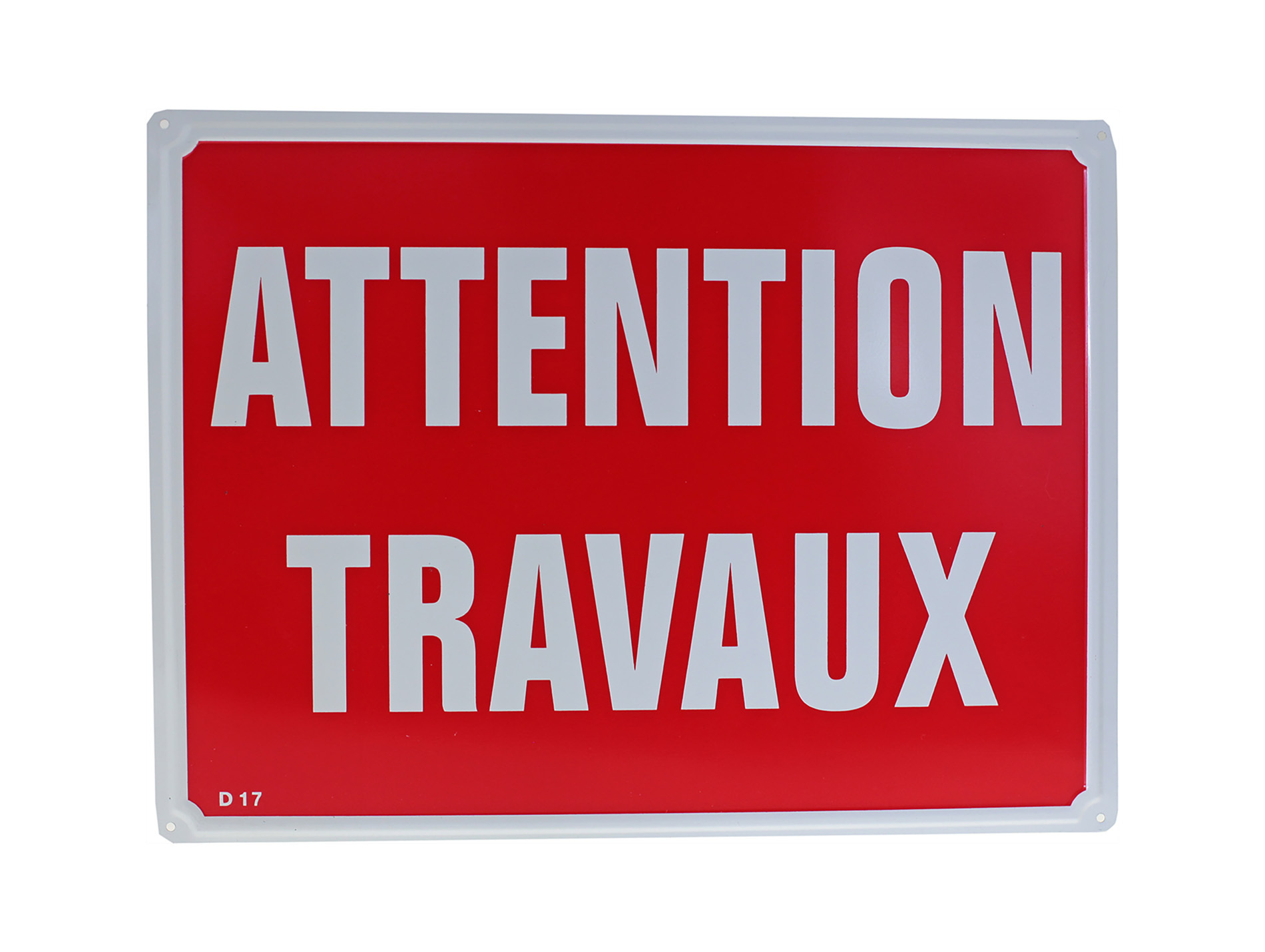 Plaque attention au travaux 330x250mm