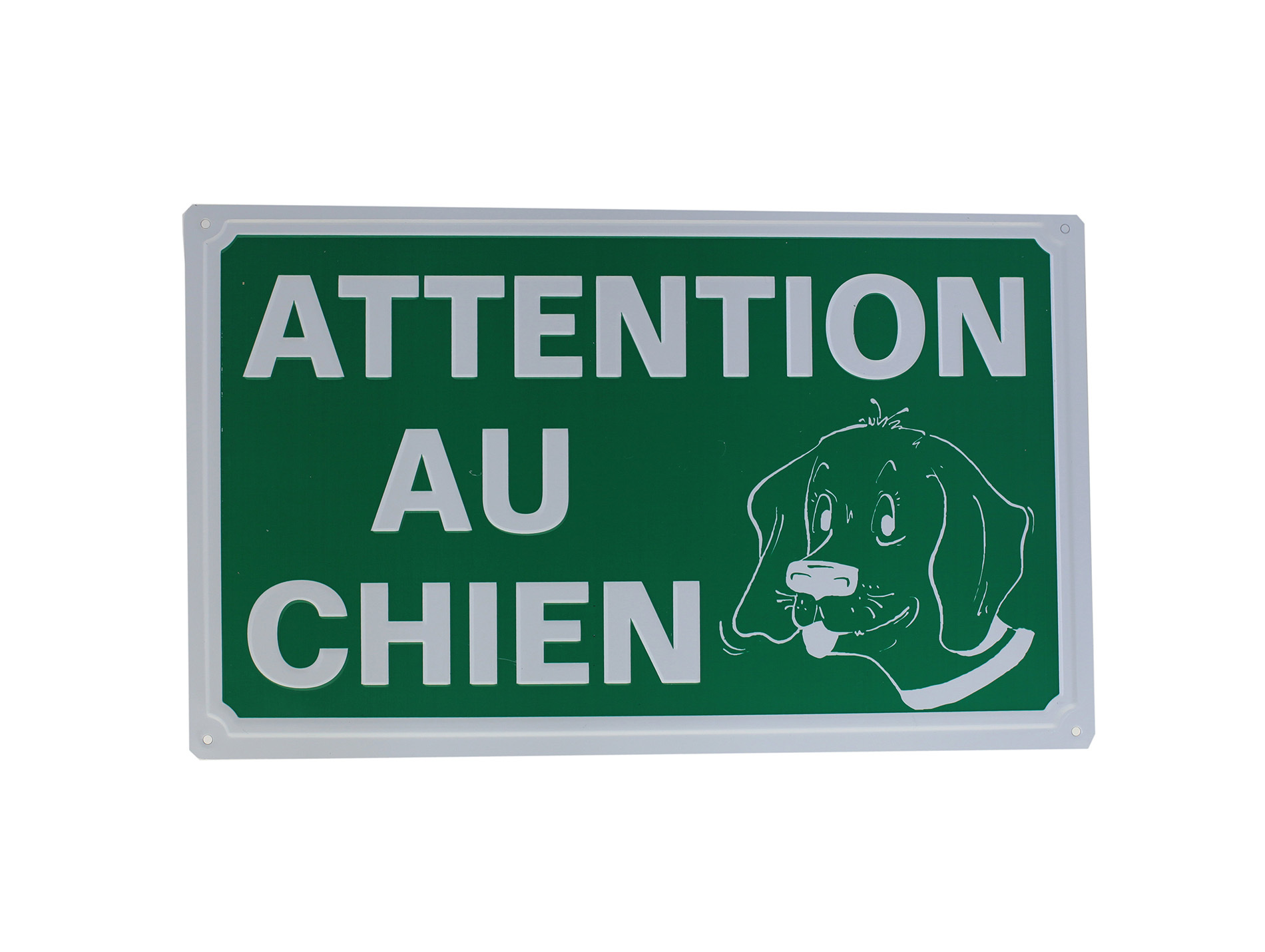Plaque attention au chien 160x100mm