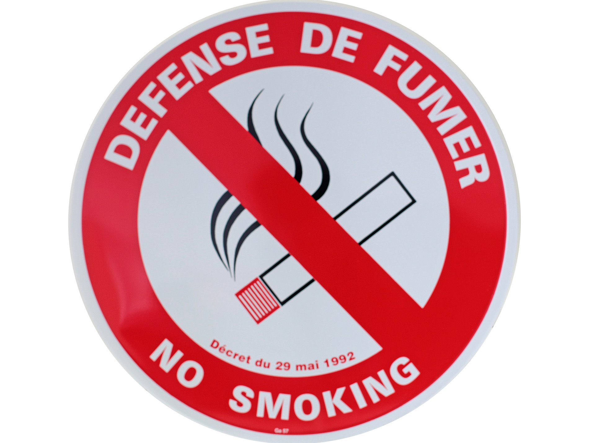 Disque défense de fumer, no smoking Ø120mm