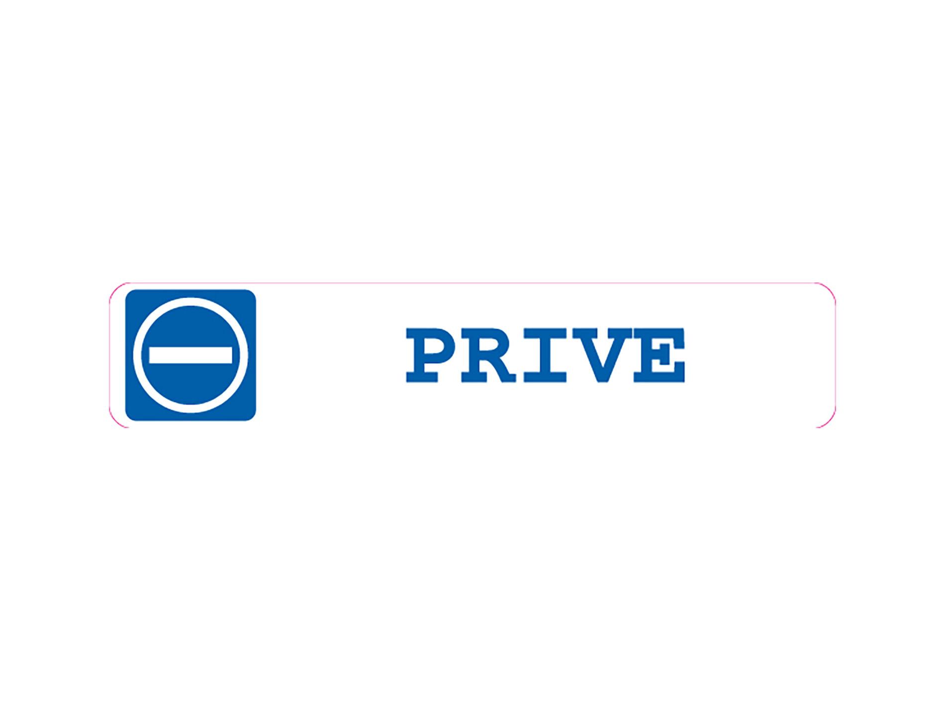 Plaque privé adhésive 240x40mm