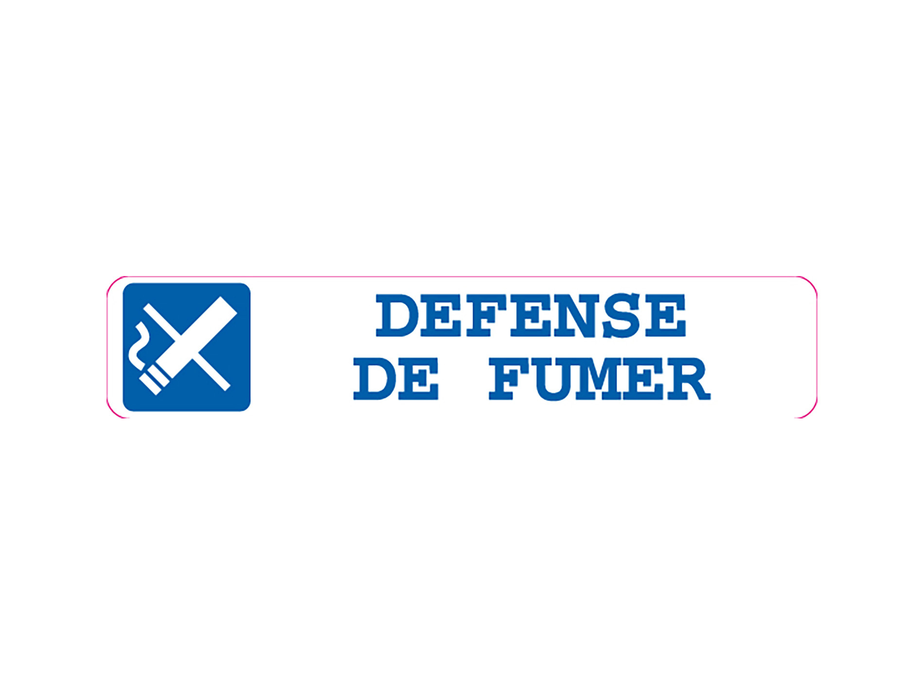 Plaque défense de fumer adhésive 240x40mm
