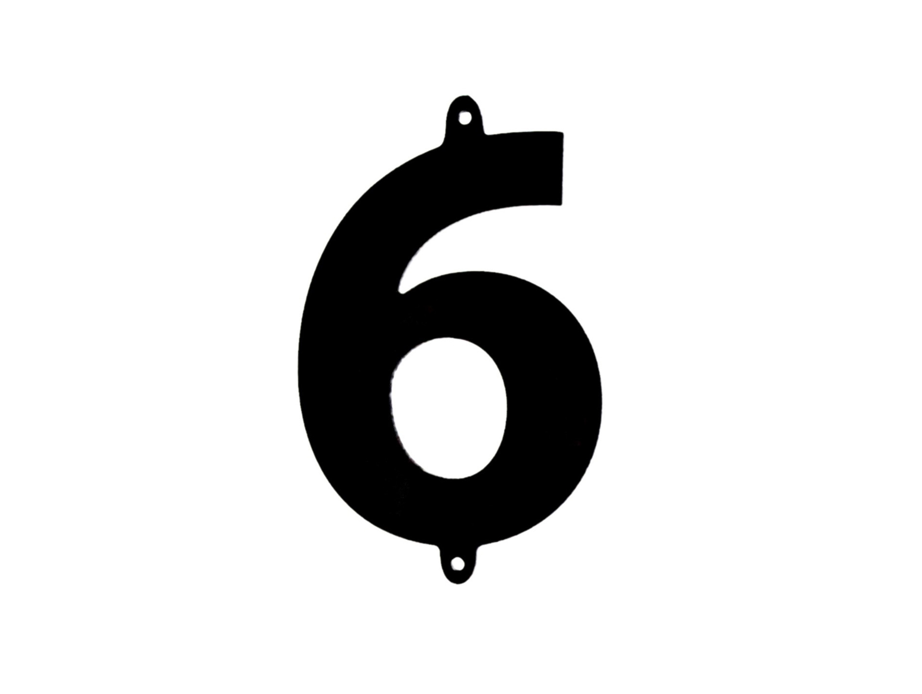 Chiffre 6 à visser polychoc noir H60