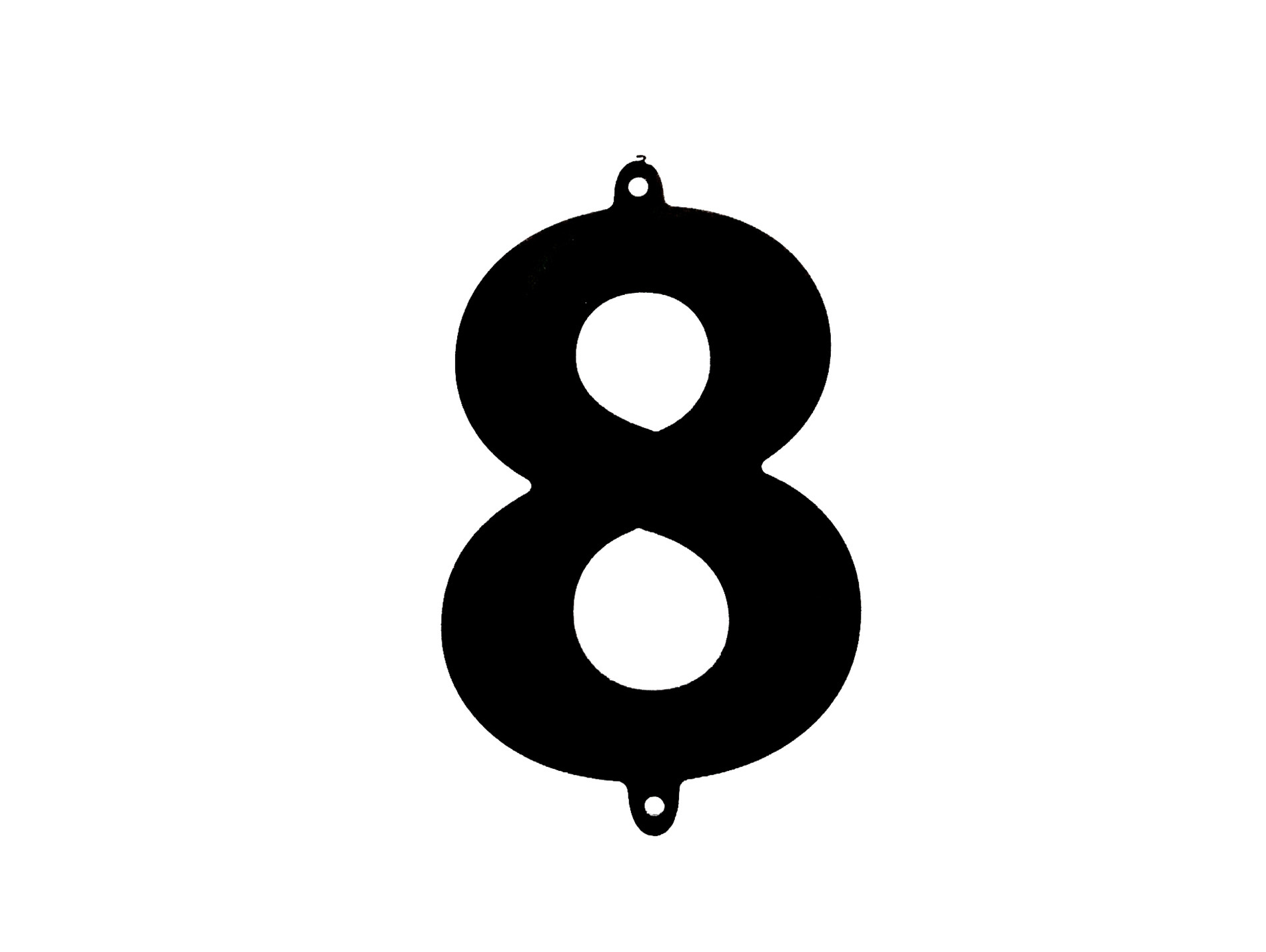 Chiffre 8 à visser polychoc noir H60mm