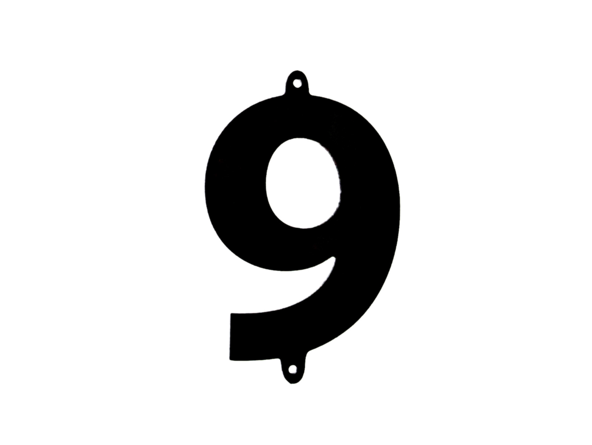 Chiffre 9 à visser polychoc noir H60mm
