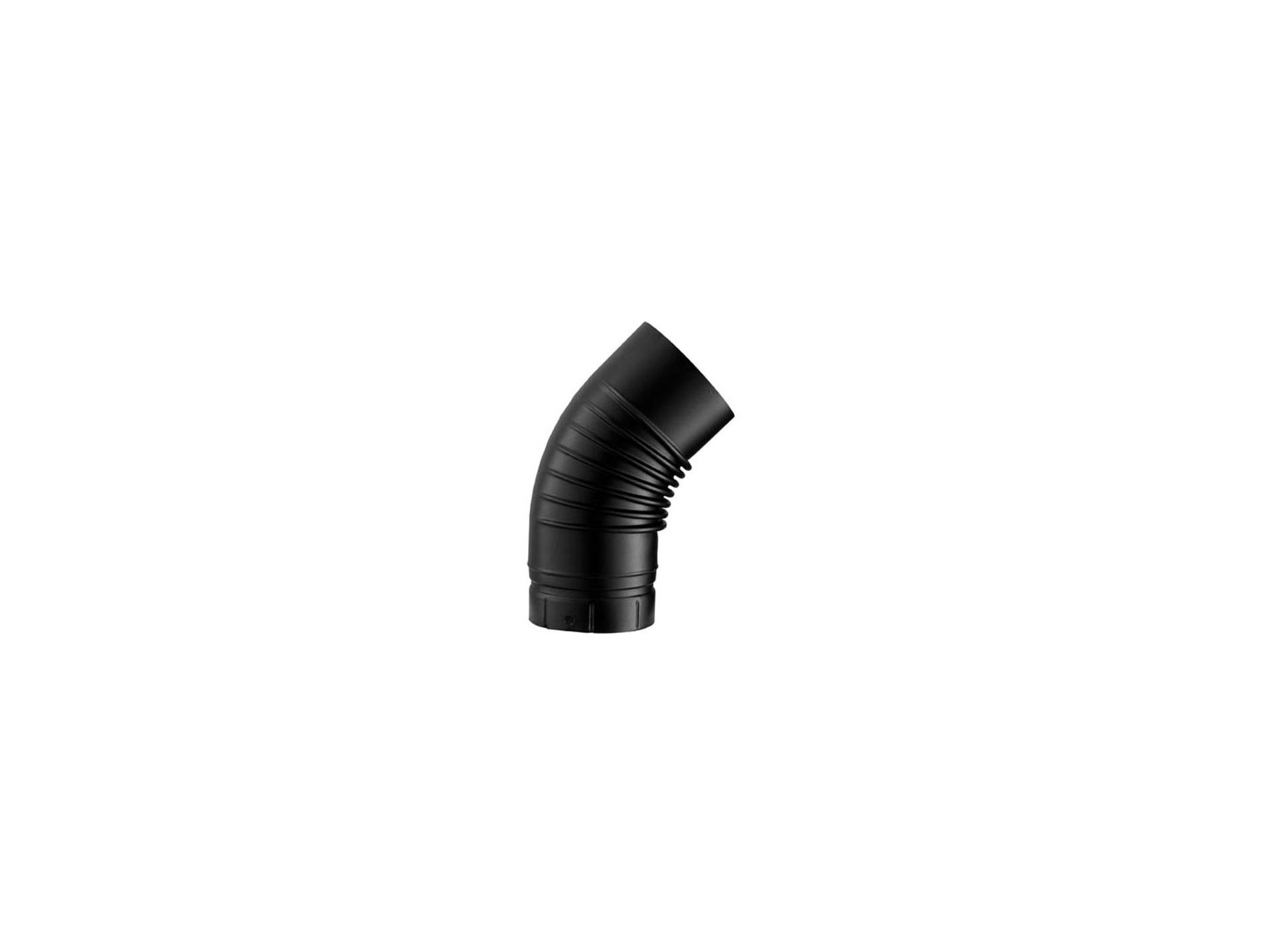Coude 45° émaillé Ø150 noir mat