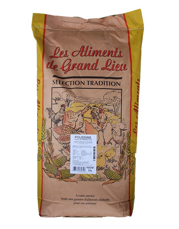 Aliment poussins volailles LES ALIMENTS DE GRAND LIEU 25kg