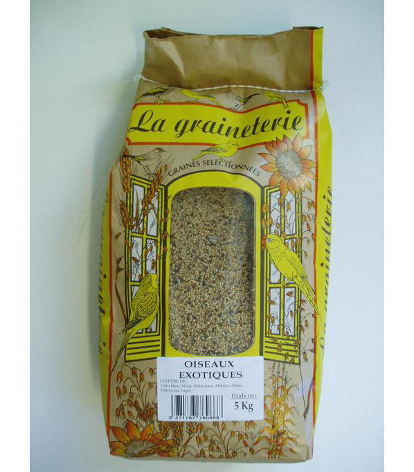 Mélange complet LA GRAINETERIE Oiseaux exotiques 5kg