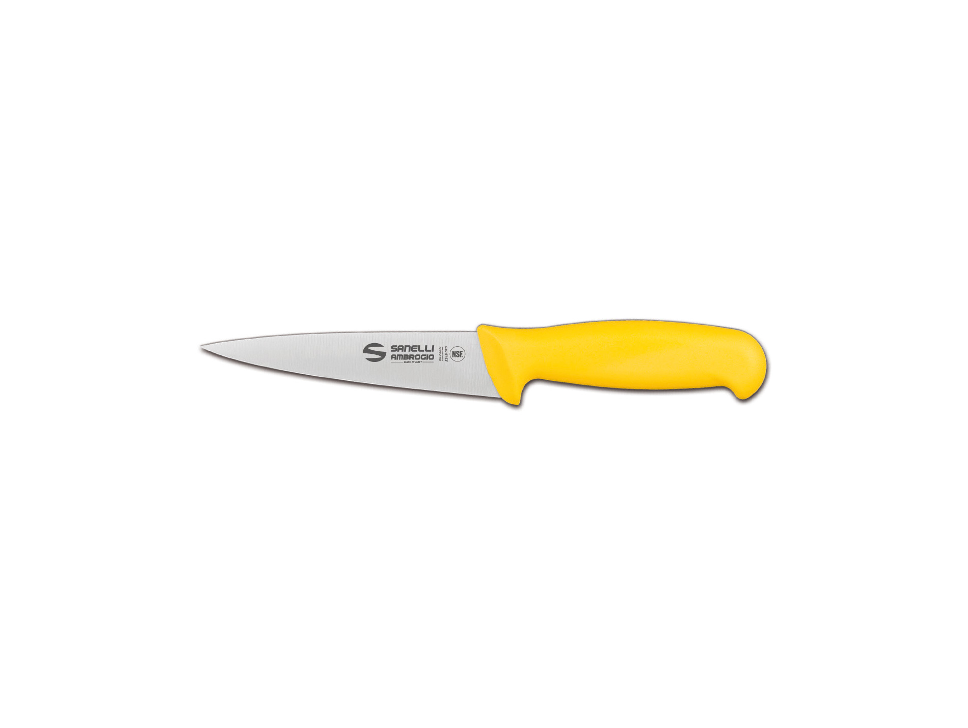Couteau à saigner pointu 14cm jaune