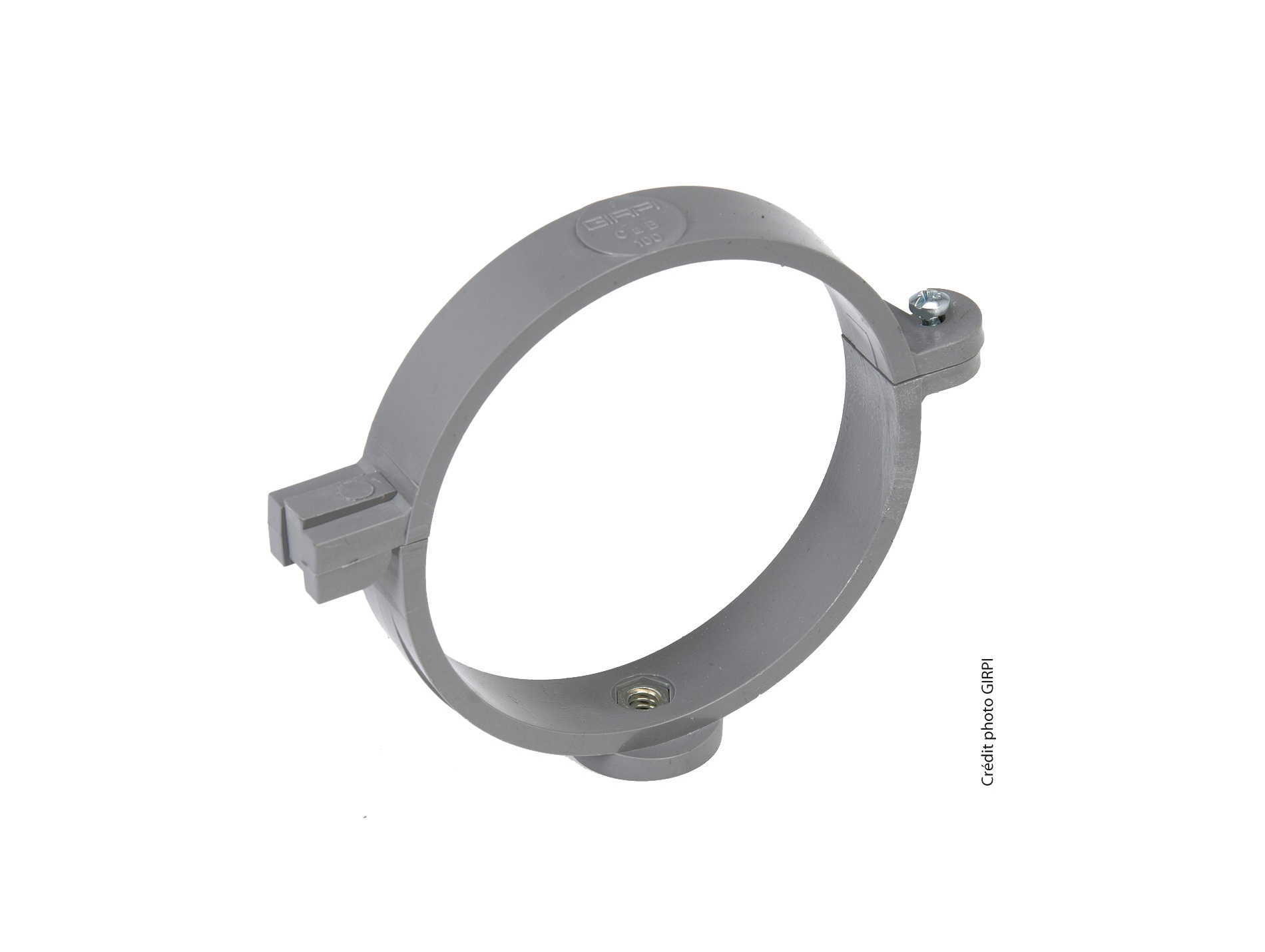 Collier à charnière GIRPI Ø125mm avec insert taraudé 7x150