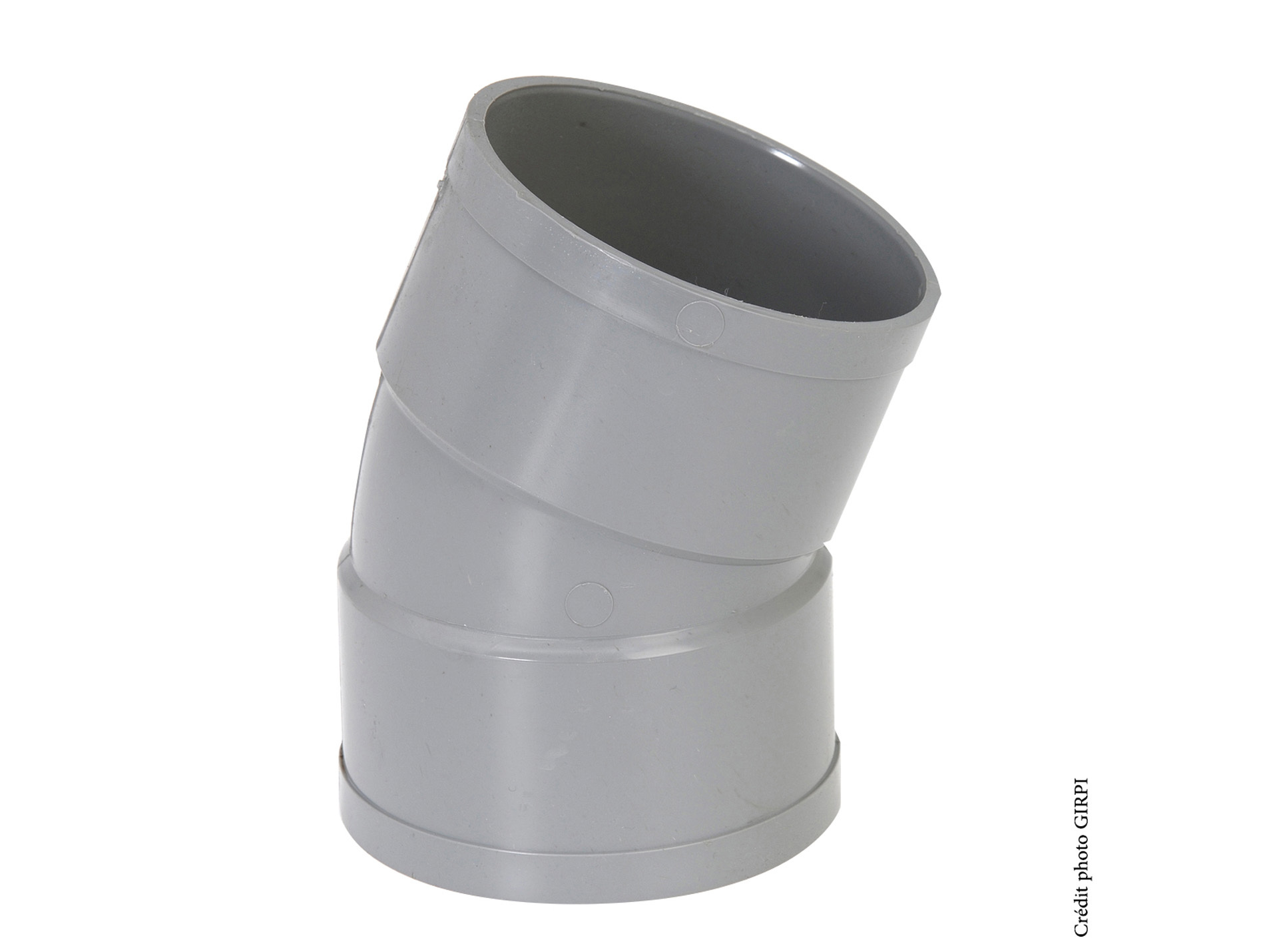 Coude pour évacuation PVC GIRPI Ø100mm 22°30 Femelle-Femelle