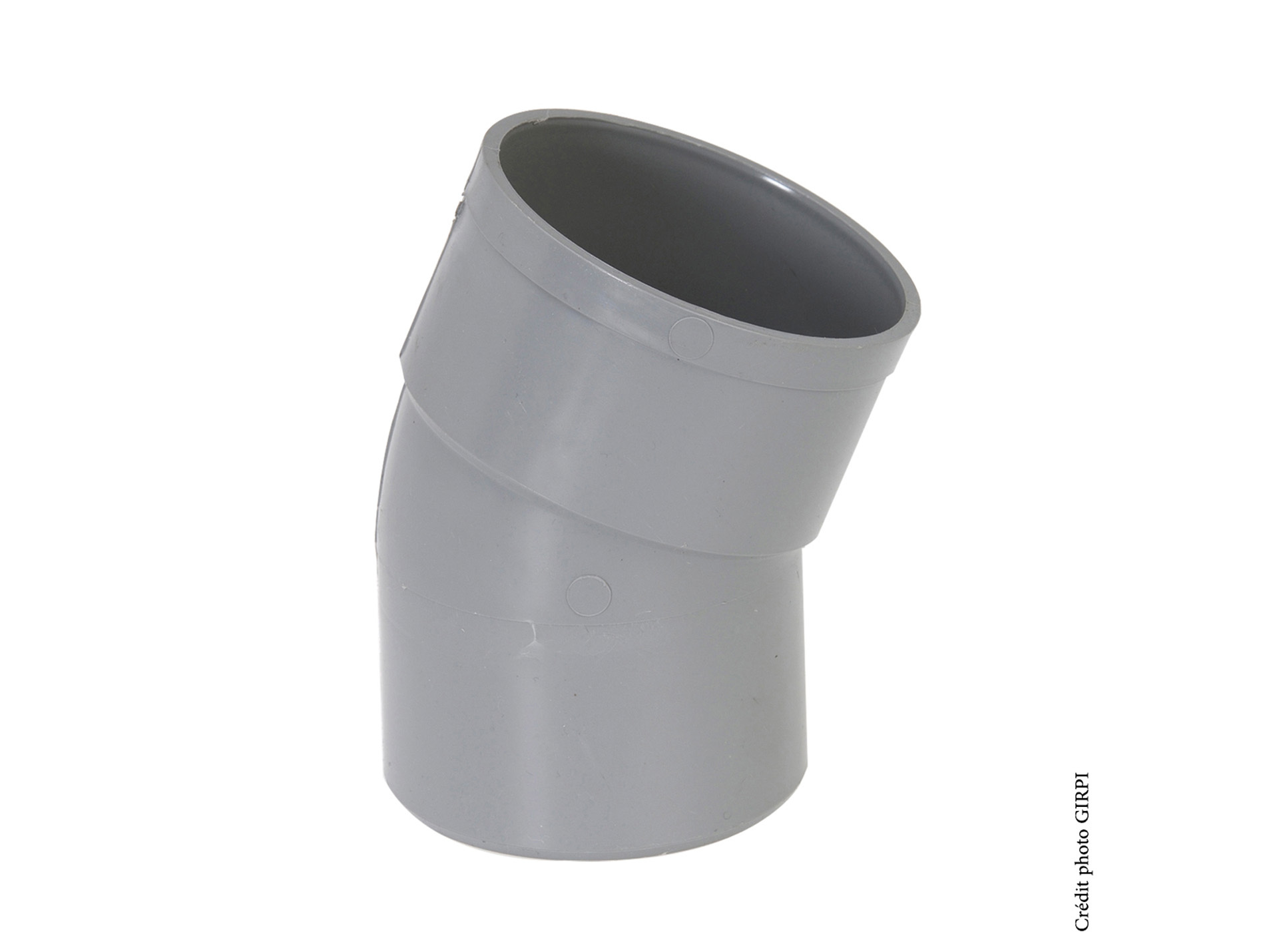 Coude pour évacuation PVC GIRPI Ø100mm 22°30 Mâle-Femelle