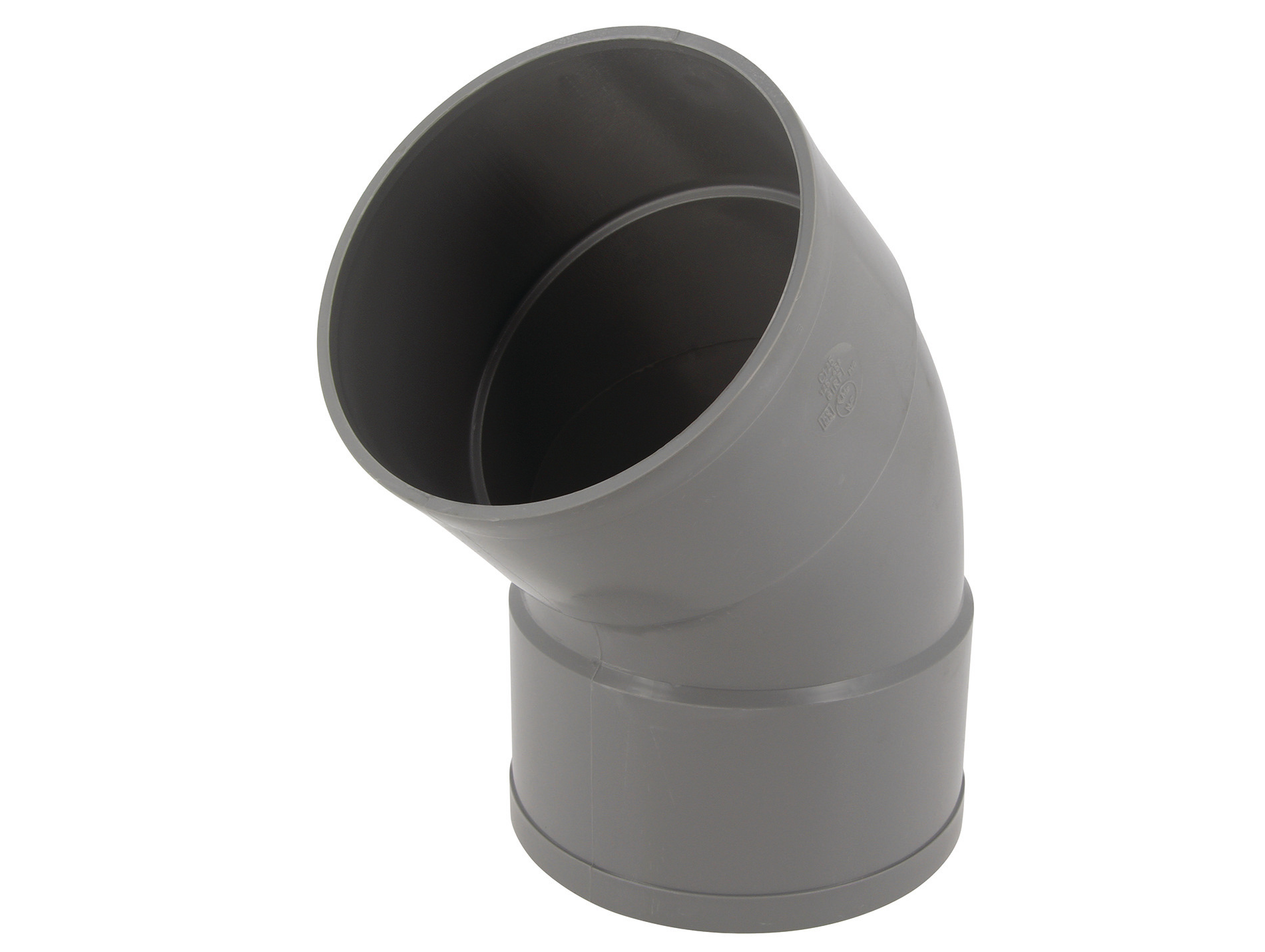 Coude pour évacuation PVC GIRPI Ø125mm 45° Femelle -Femelle
