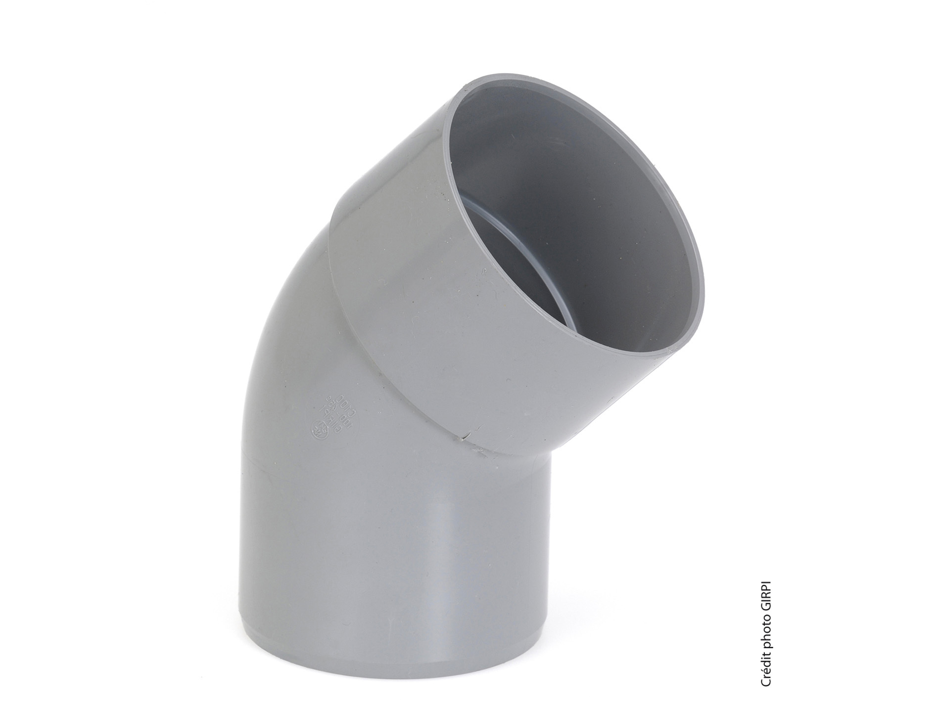 Coude 45° Mâle/Femelle Ø100 pour évacuation