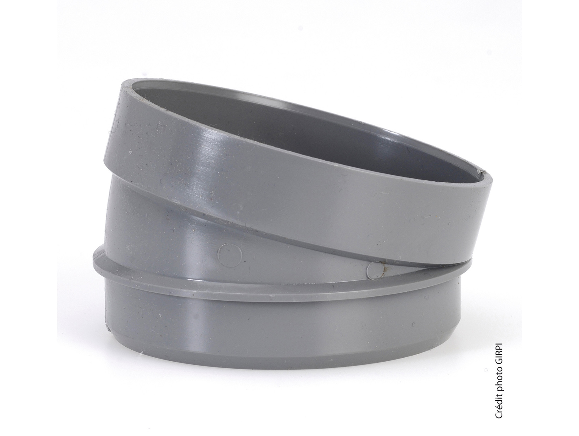 Coude à secteur PVC GIRPI Ø100mm 30° Mâle-Femelle