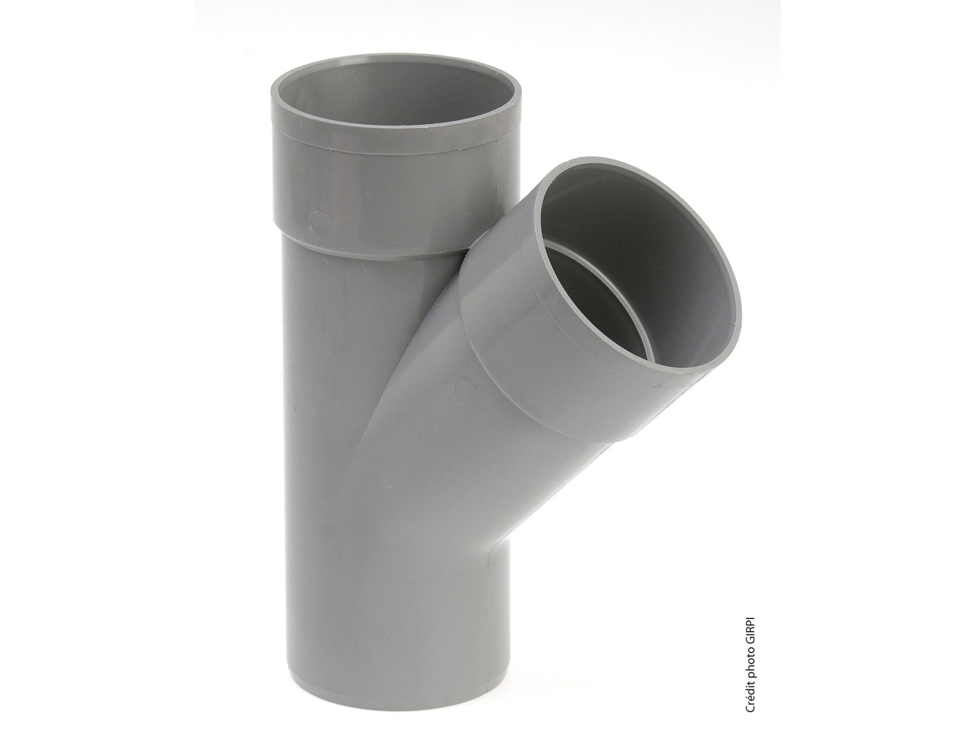 Culotte pour évacuation PVC GIRPI Ø80mm 45° Mâle-Femelle