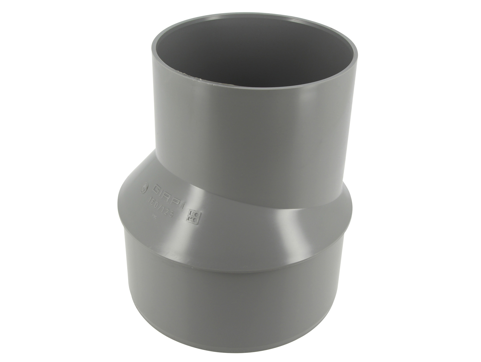 Réduction excentrée PVC GIRPI Ø160/125mm Mâle-Femelle