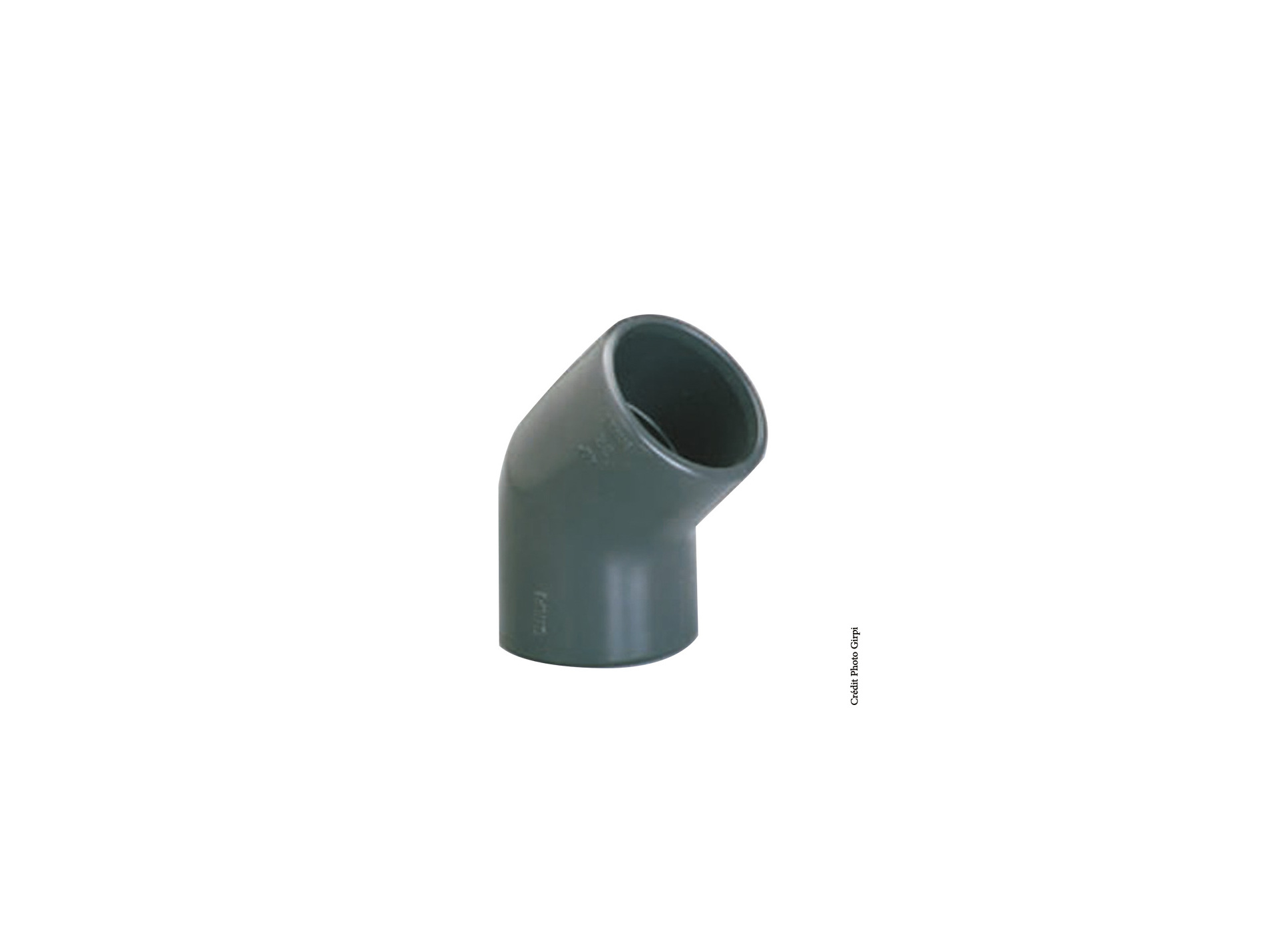 Coude simple PVC GIRPI Ø25mm 45° Femelle-Femelle x5