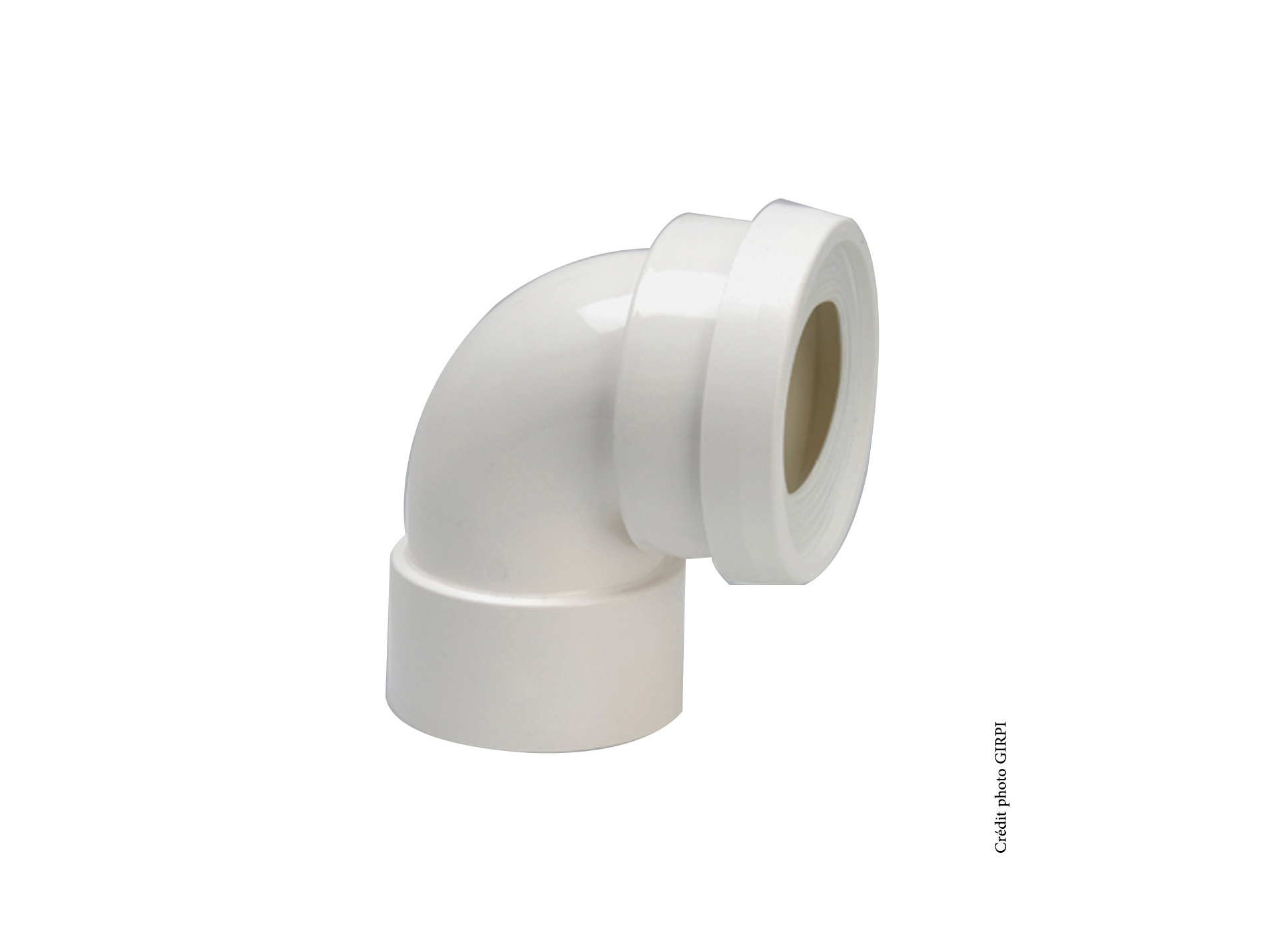Pipe courte PVC pour WC GIRPI 90° Ø100mm