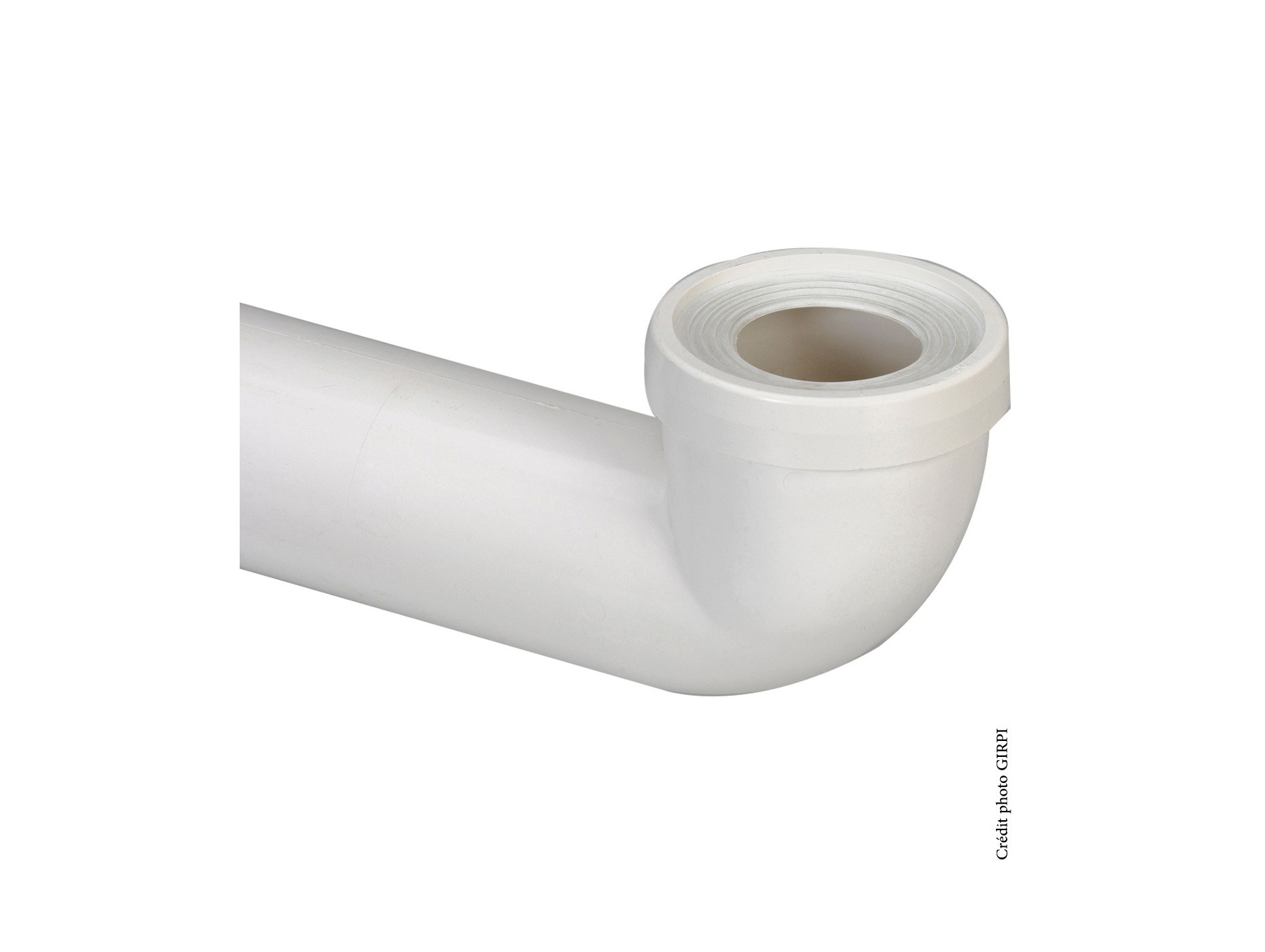 Pipe lisse longue pour WC GIRPI Ø100mm 90° Mâle-Femelle