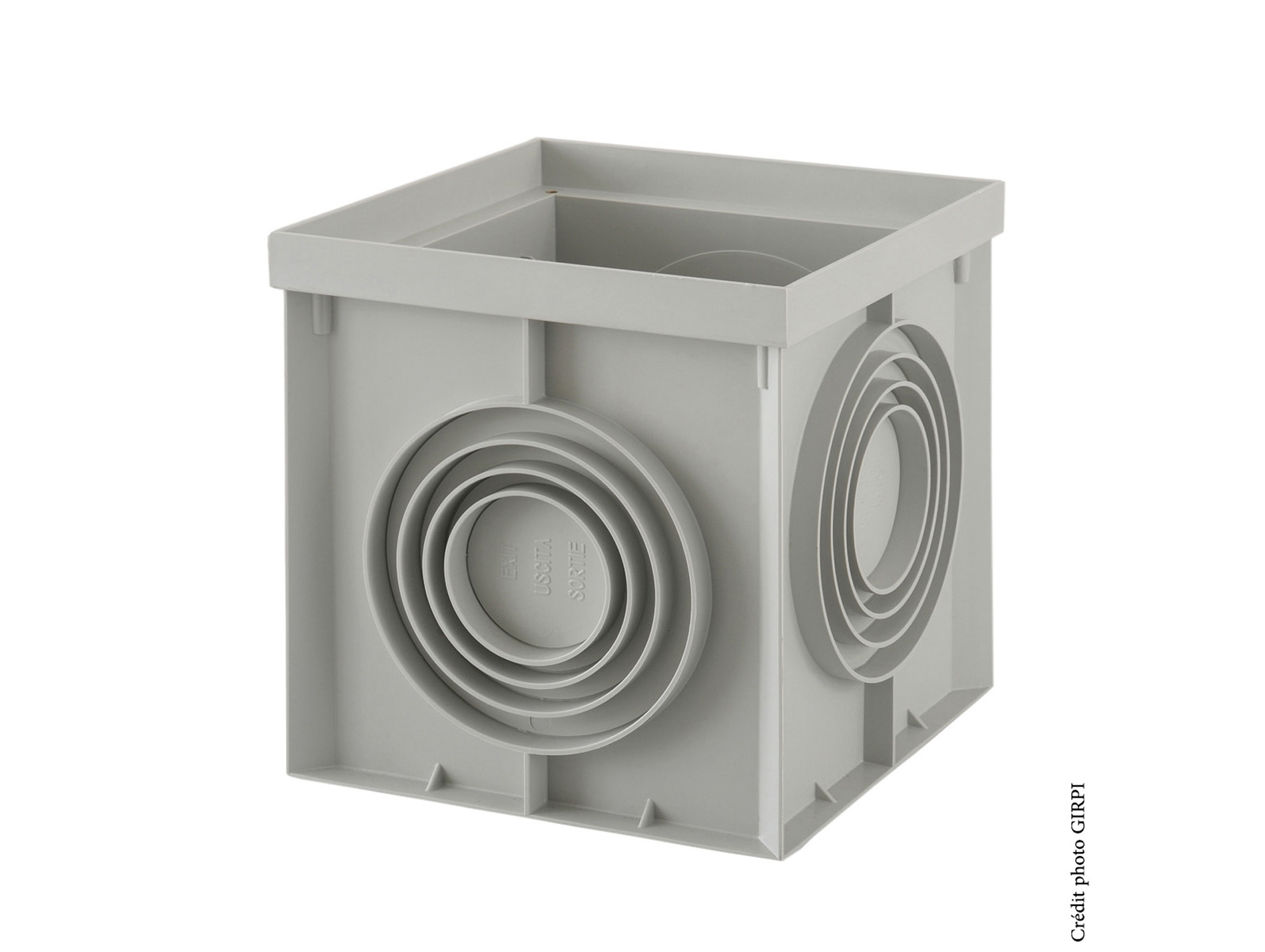 Regard réhausse avec fond operculé GIRPI Ø80-100 200x200x200mm