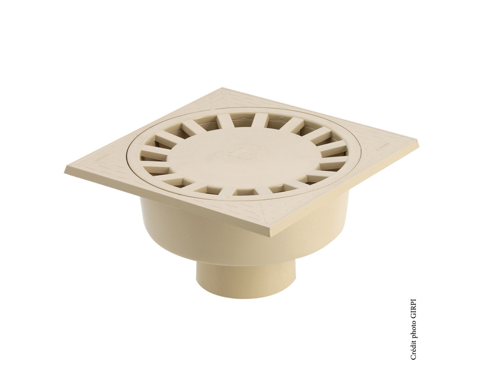 Siphon de cour verticale GIRPI Ø50/40mm 150x150mm sable