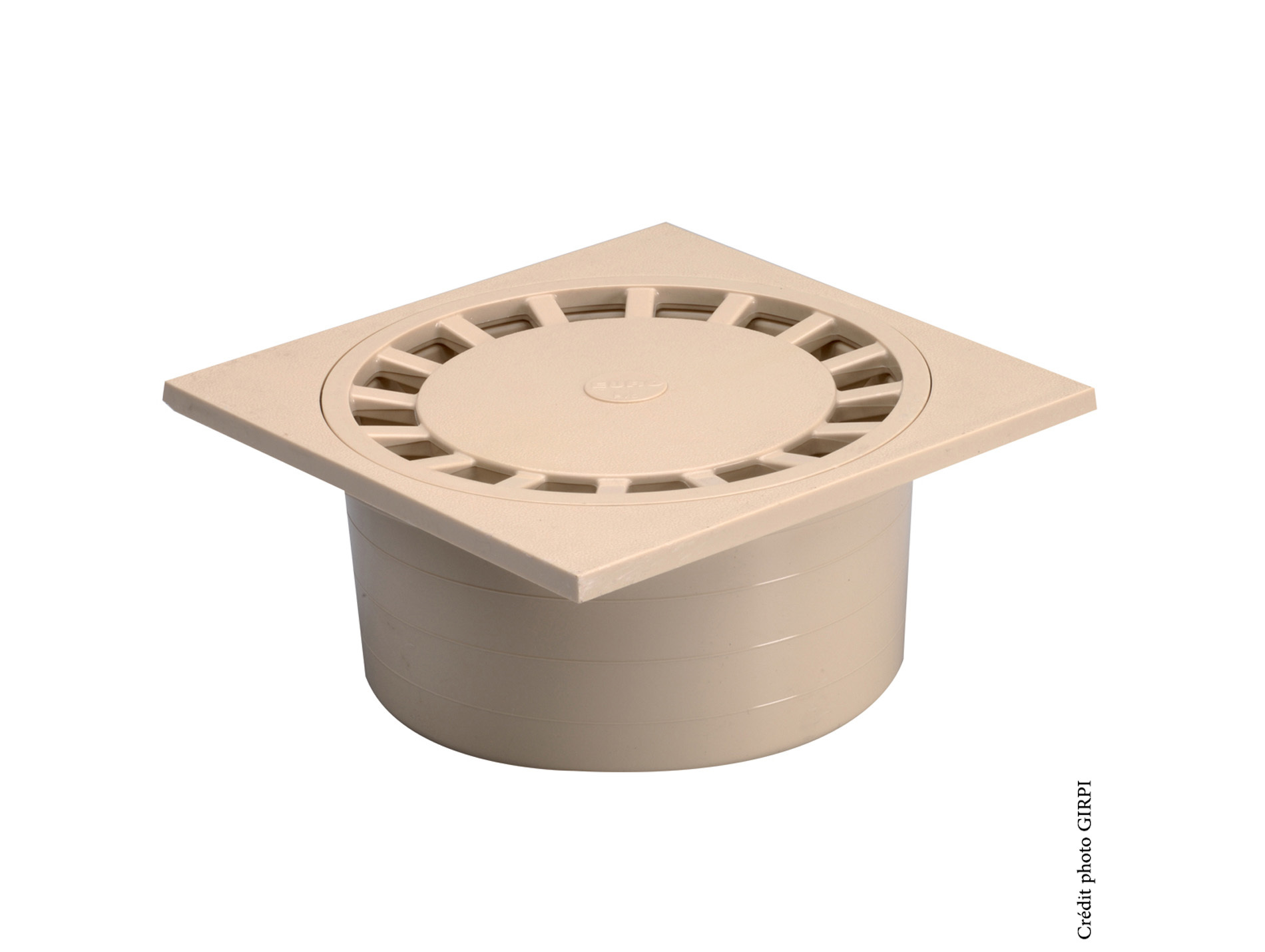 Siphon de cour verticale GIRPI Ø63/50/40mm 150x150mm noir