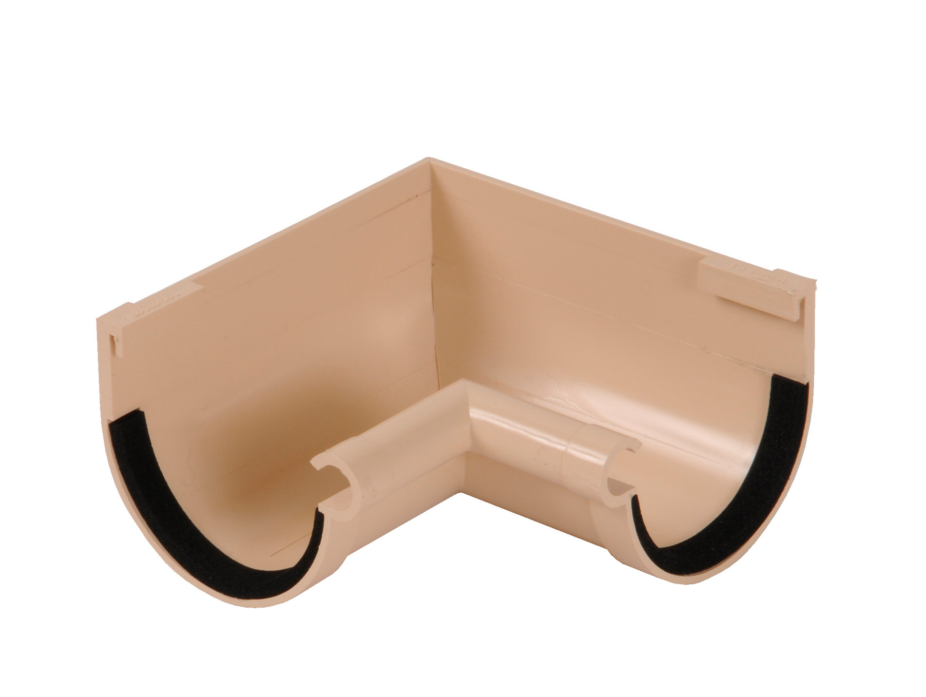 Angle intérieur pour gouttière demi ronde D16 sable