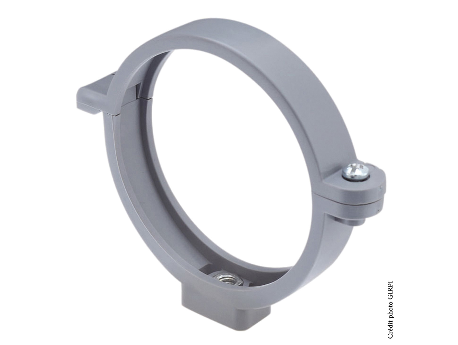 Collier à insert PVC 7x150 Ø80 Gris