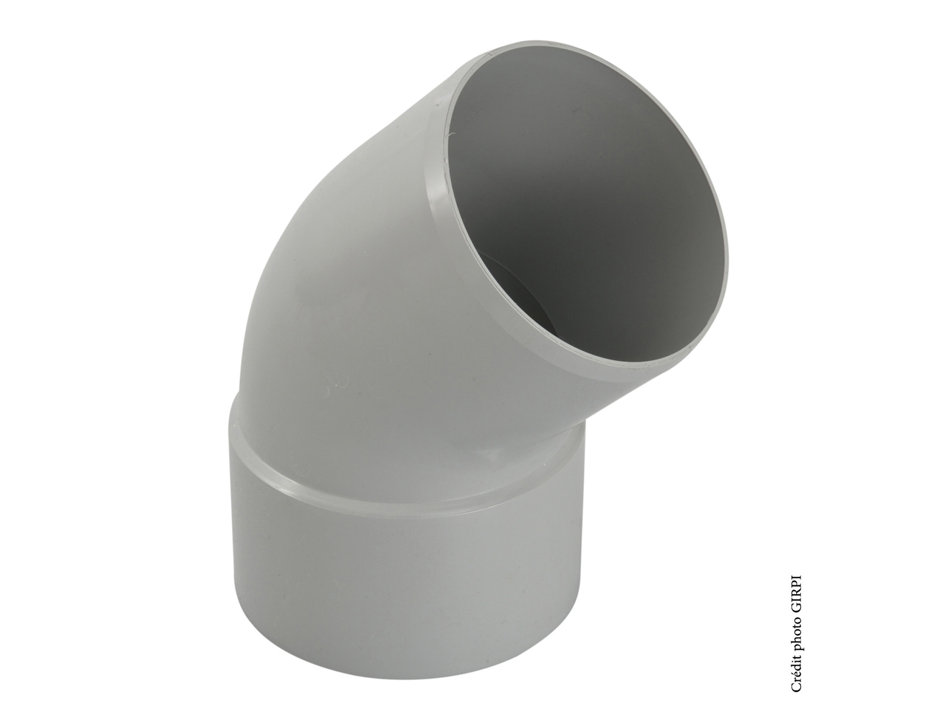 Coude 45° Mâle / Femelle D80/100 Gris