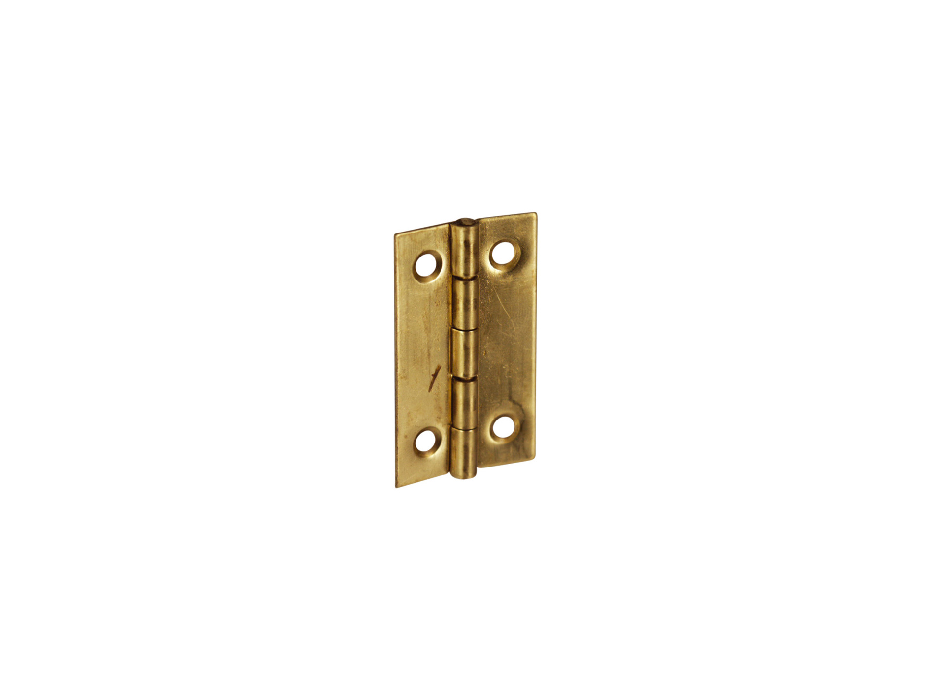 Charnière rectangulaire laiton poli 35x22mm x2