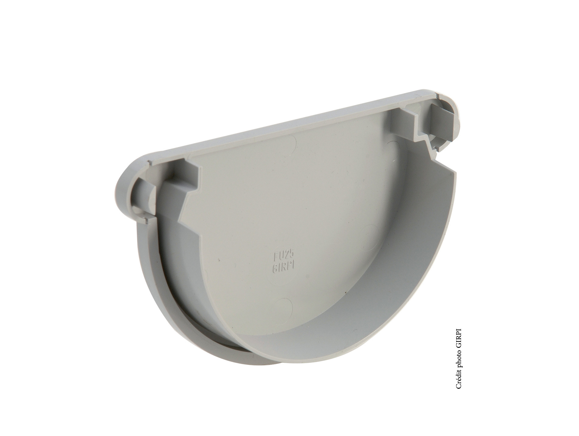 Fond de gouttière unique D25 Gris