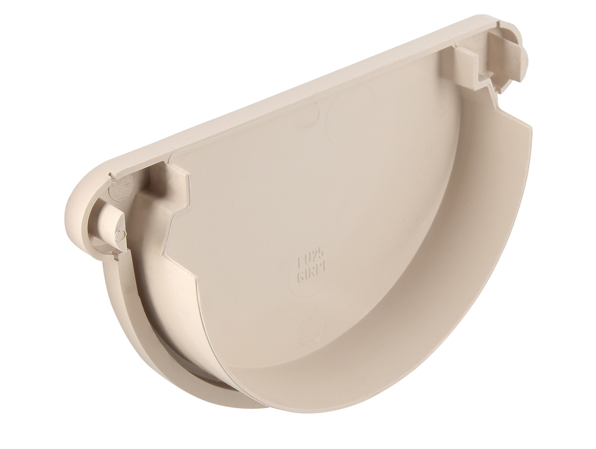 Fond unique gouttière demi ronde D25 sable