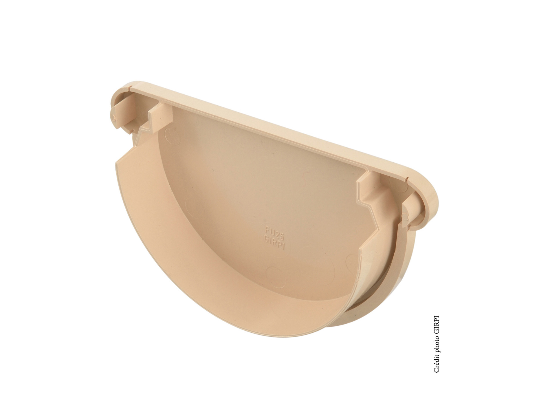 Fond unique pour gouttière demi ronde D25 Sable