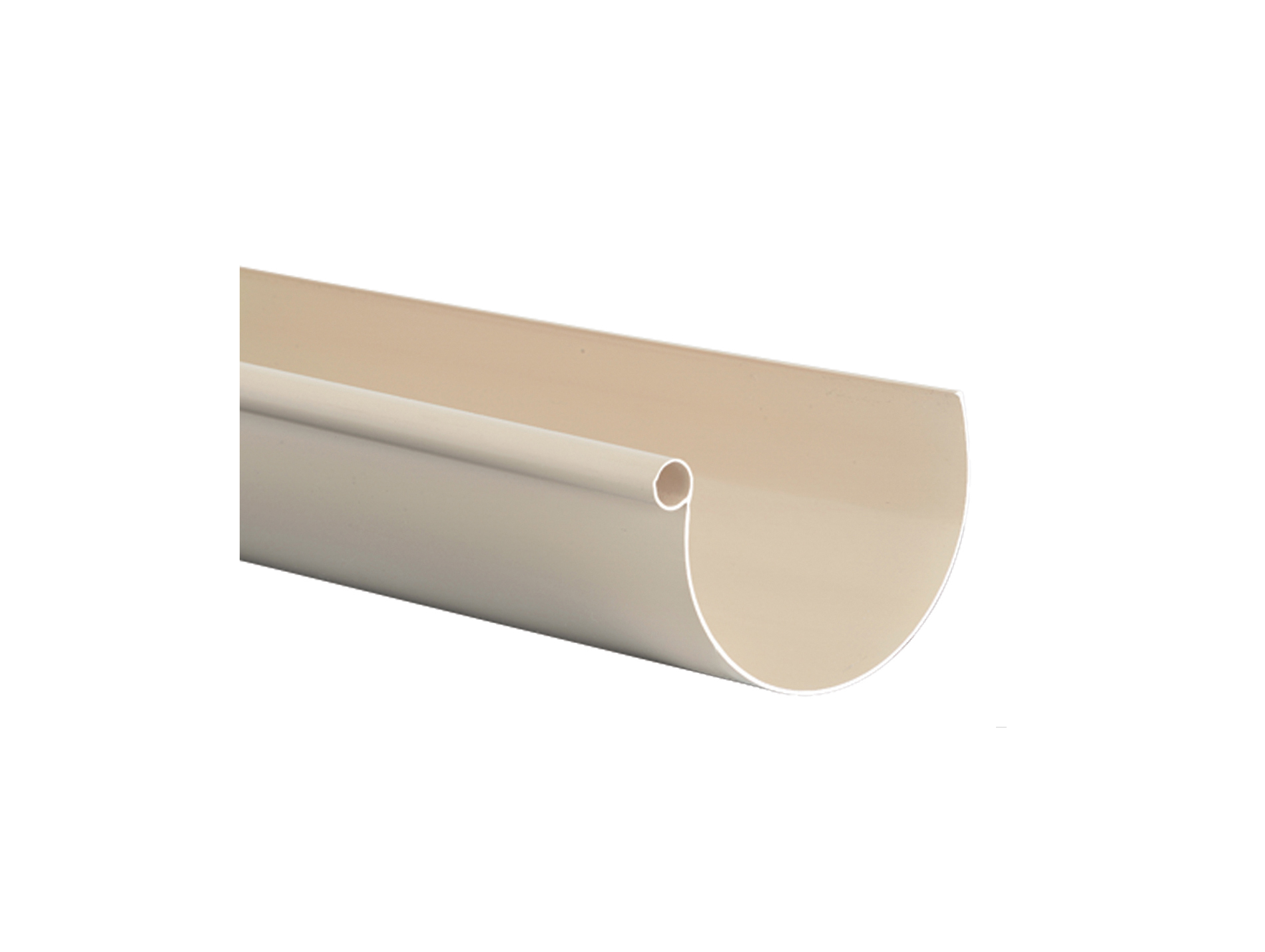Gouttière PVC demi-ronde 4m D16 Sable