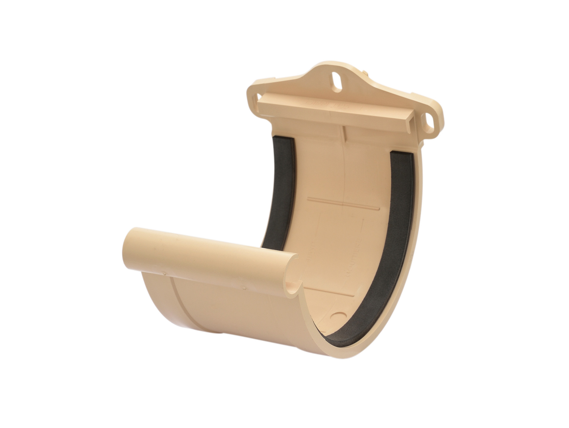 Jonction de gouttière demi-ronde D25 Sable