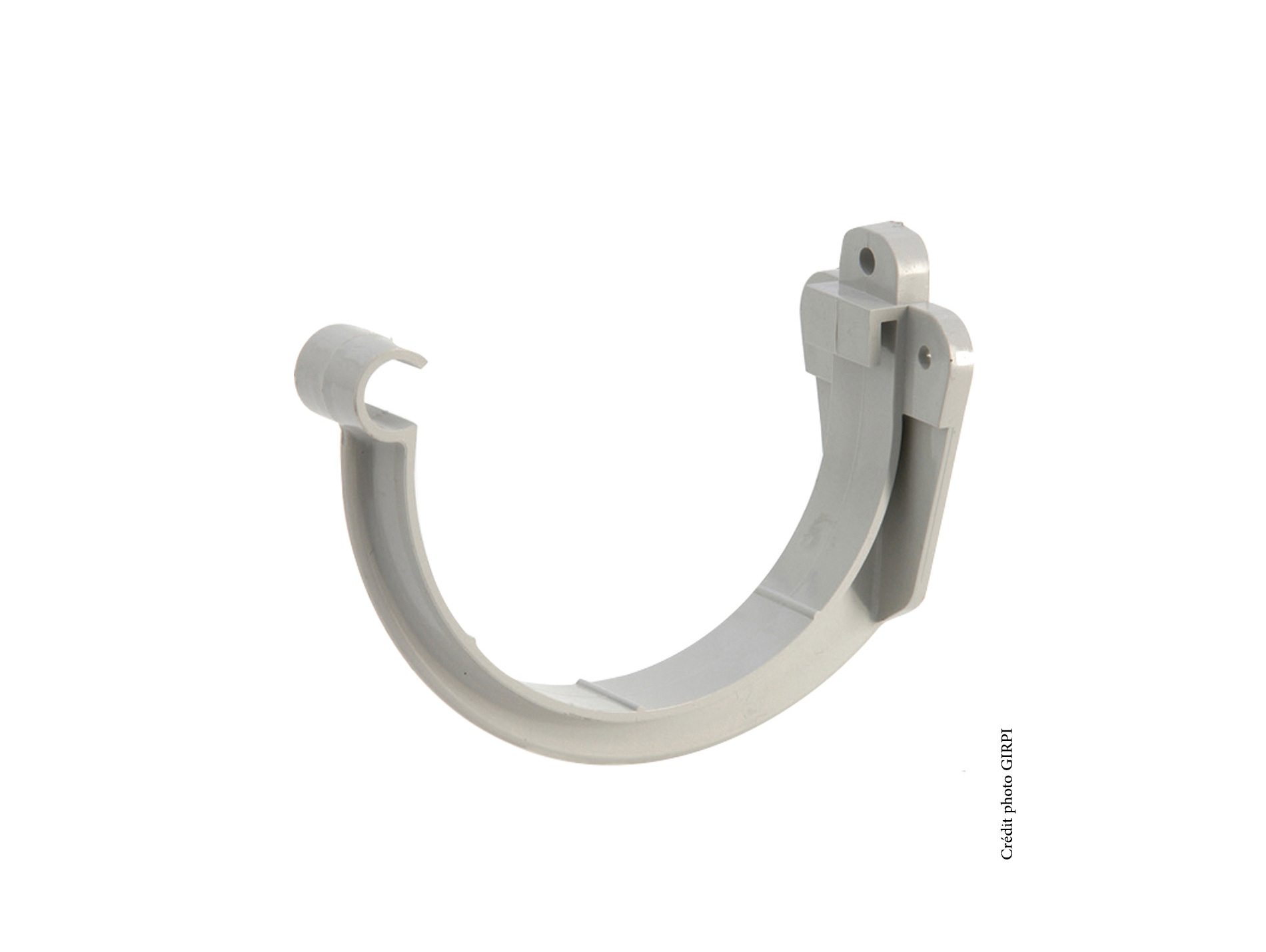 Support de gouttière demi-ronde D33 Gris