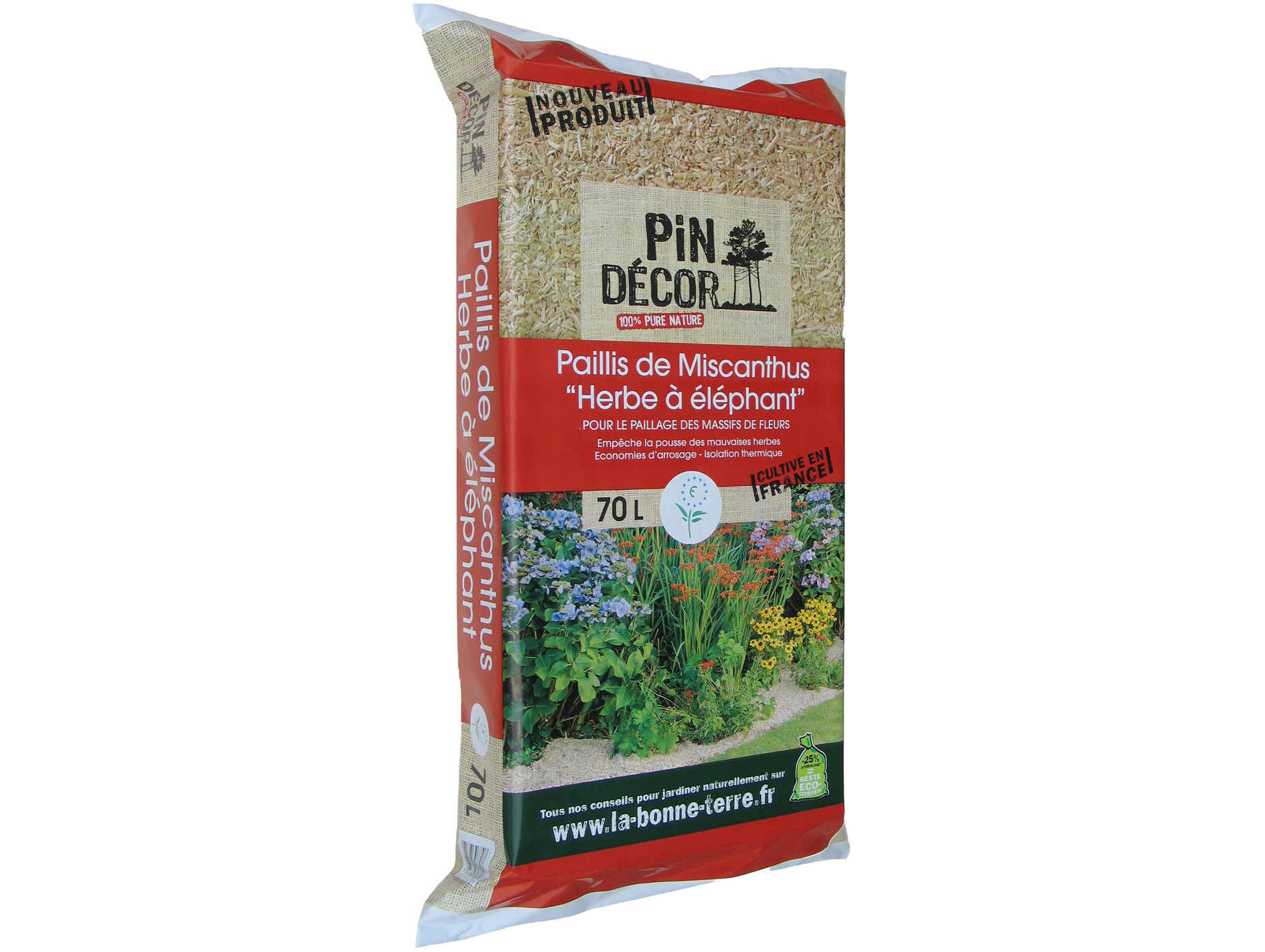 Paillis de Miscanthus PIN DECOR 70L