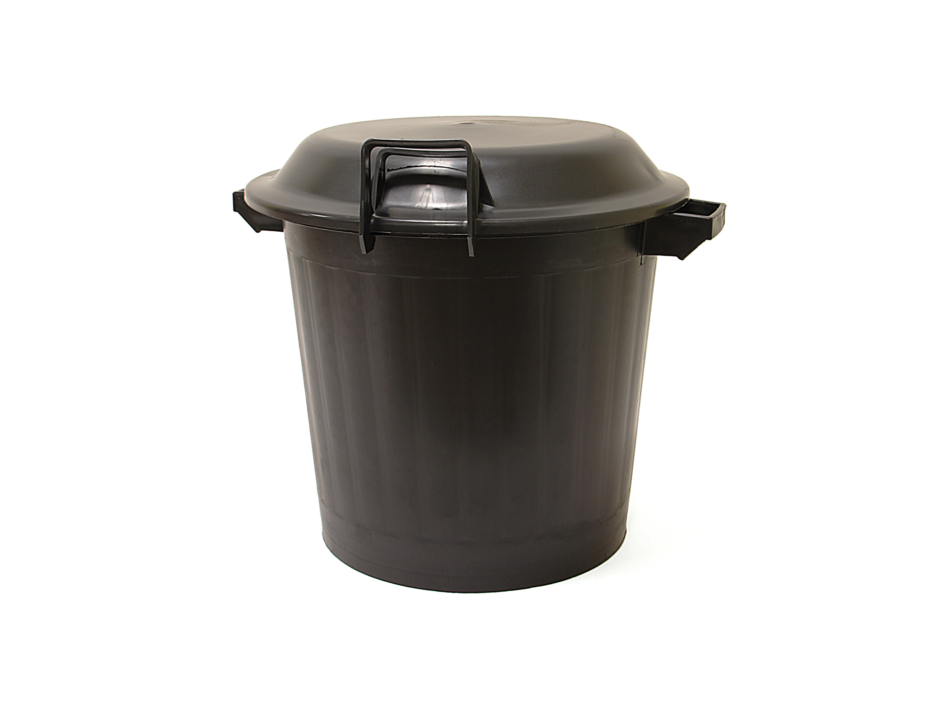 Poubelle avec couvercle 80L noir CNTT