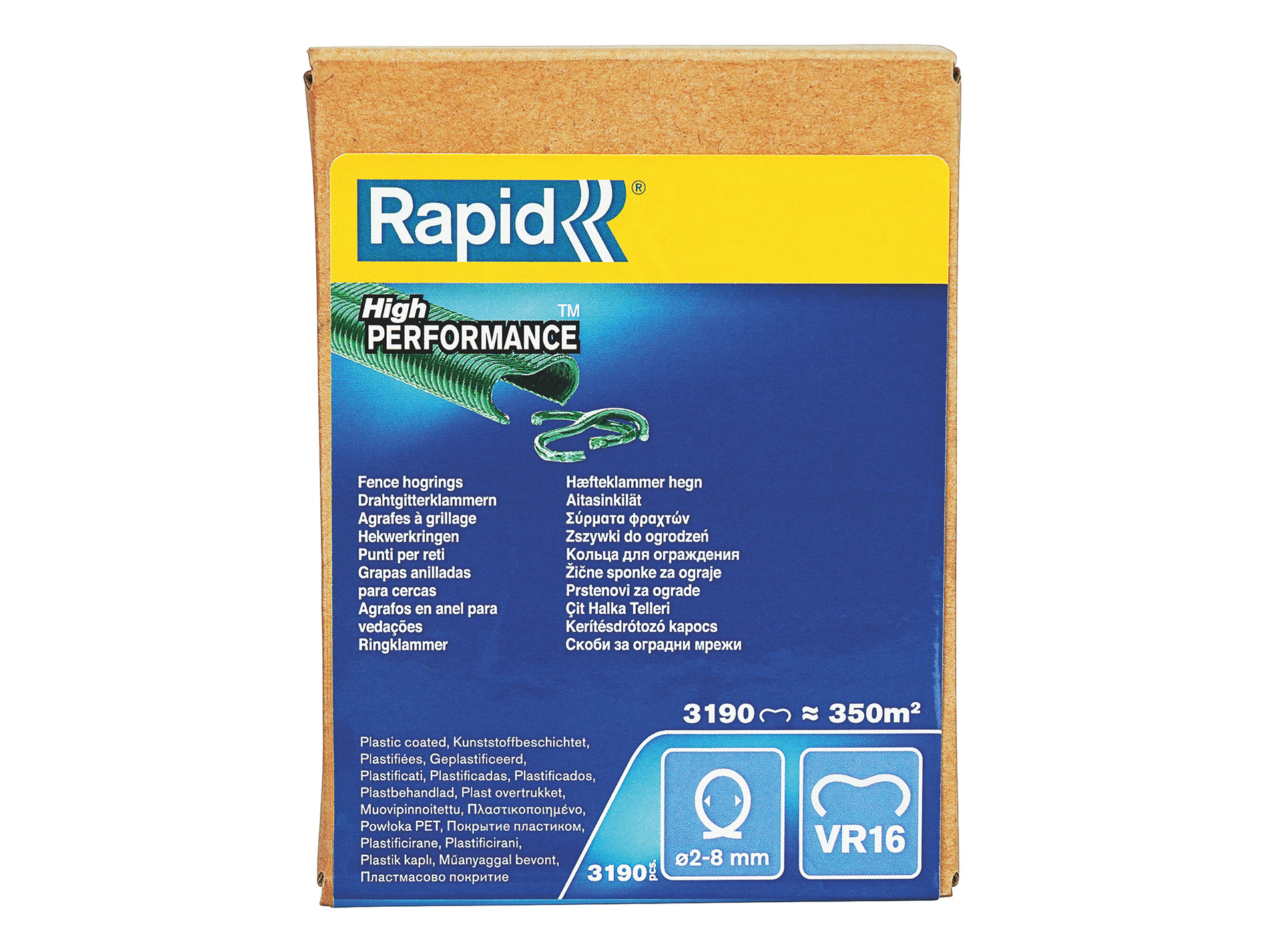 Agrafes grillage vert VR16 - Boîte de 3190