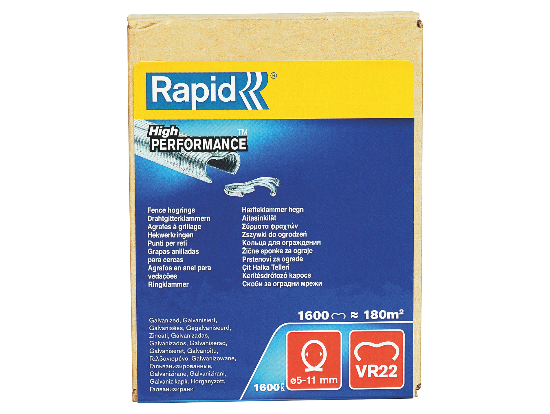 Agrafes grillage Galva VR22 - Boîte de 1600