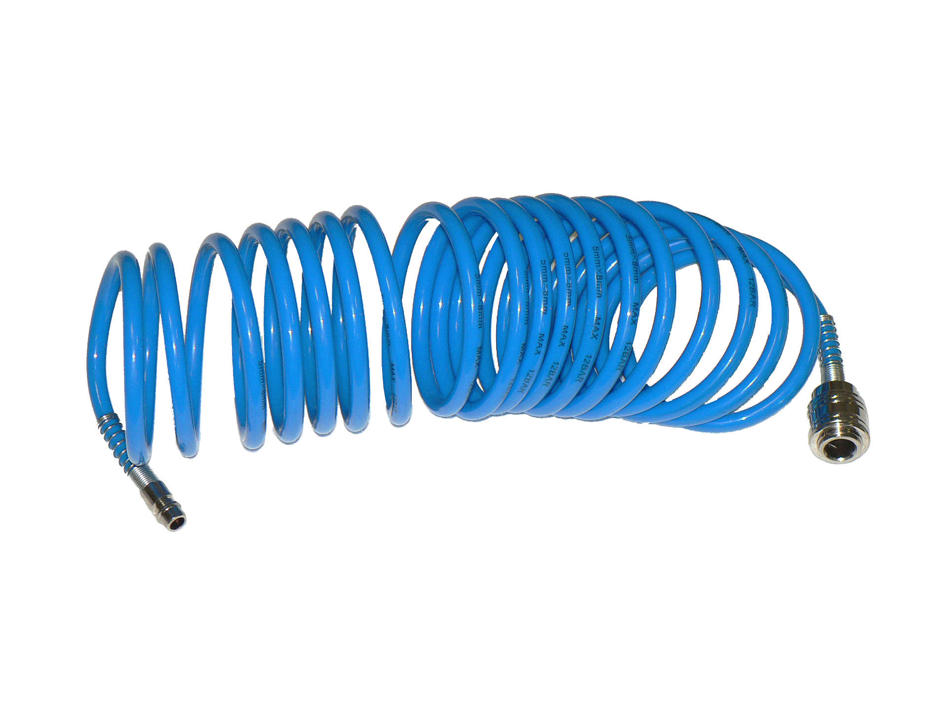 Tuyau pneumatique spirale polyuréthane Ø 6 x 8 mm 7,5 m