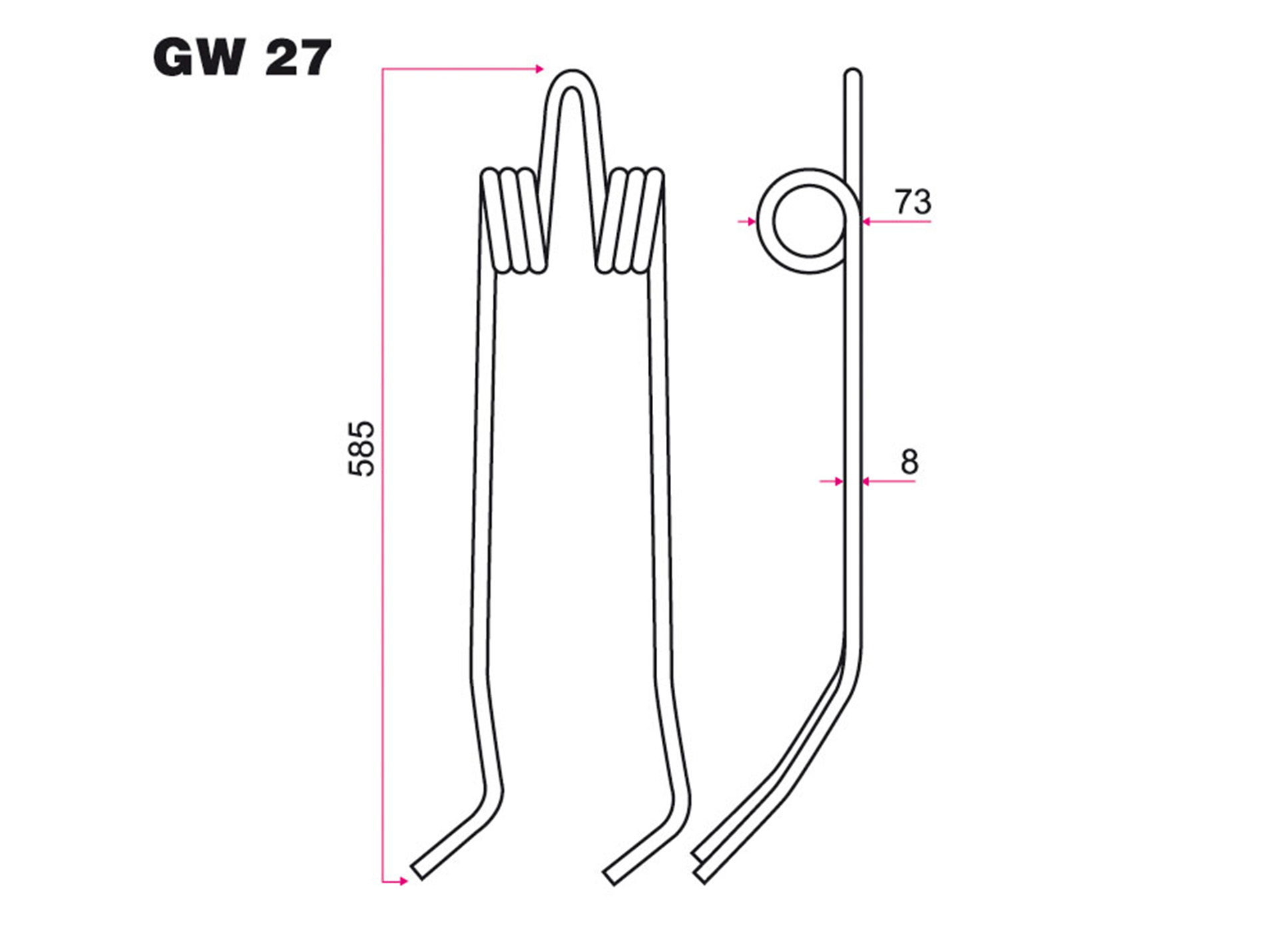 Ressort de semoir ACCORD GW 27