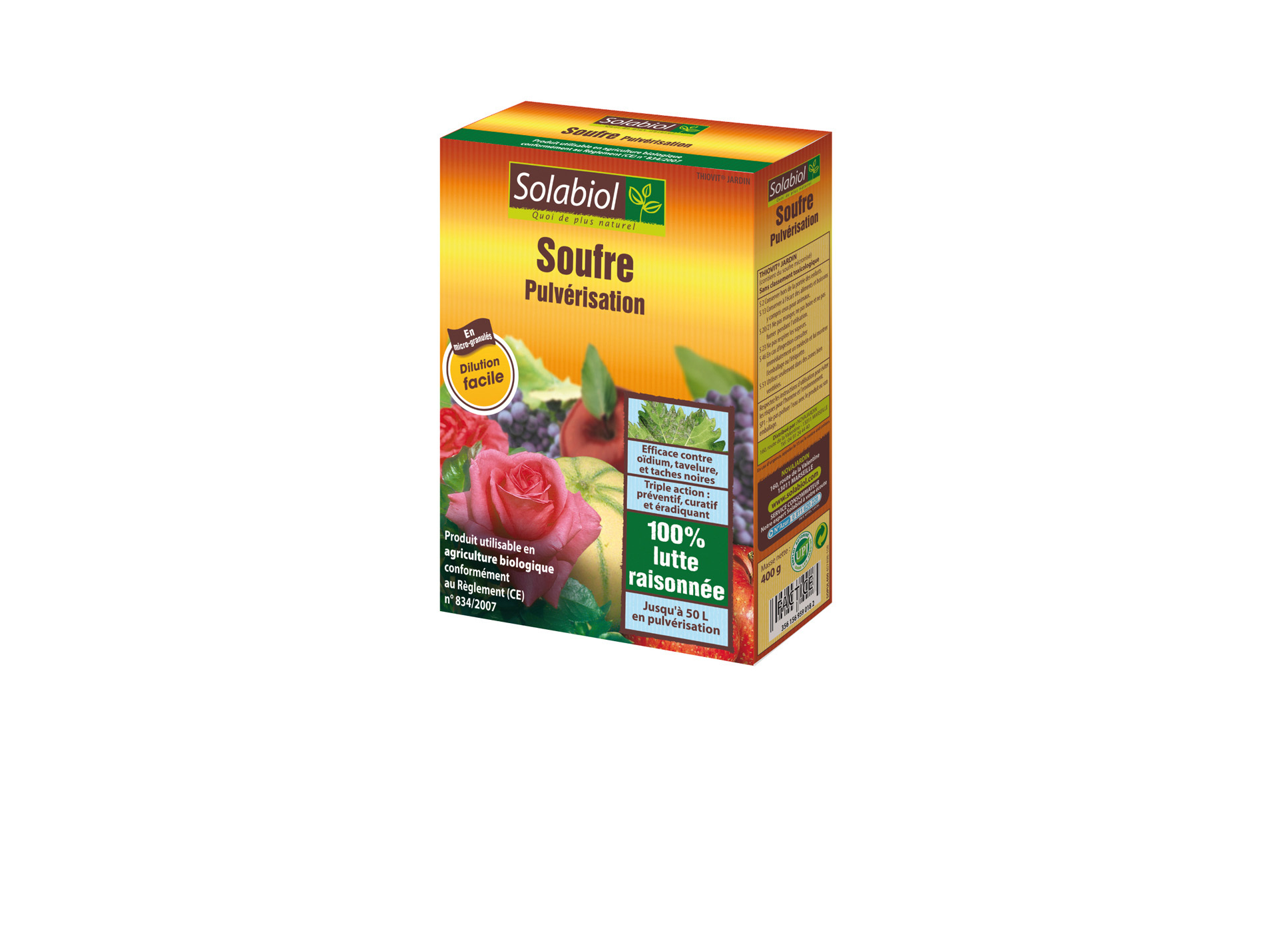 Soufre SOLABIOL 400g pulvérisation