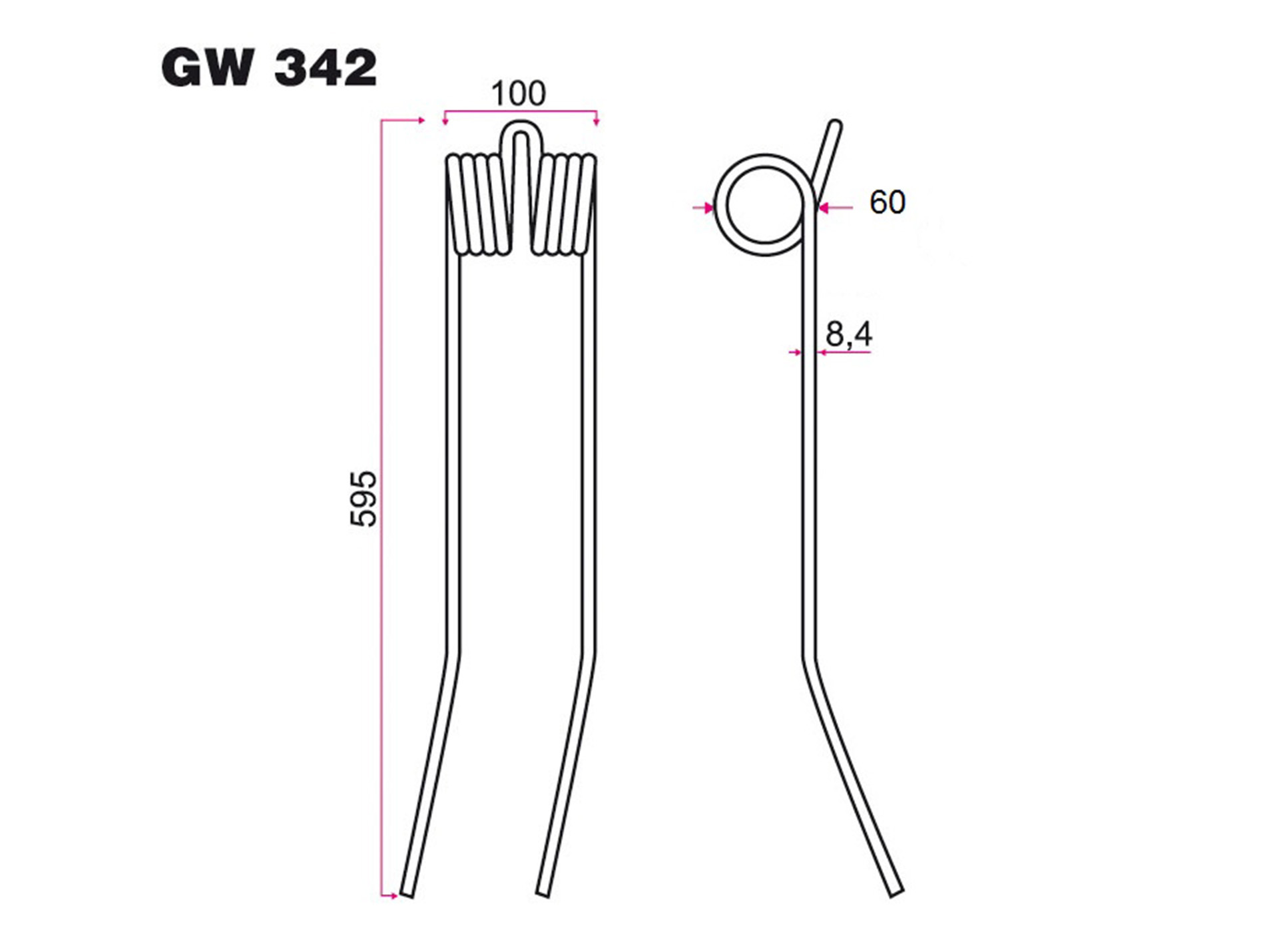 Dent andaineur MORRA GW 342