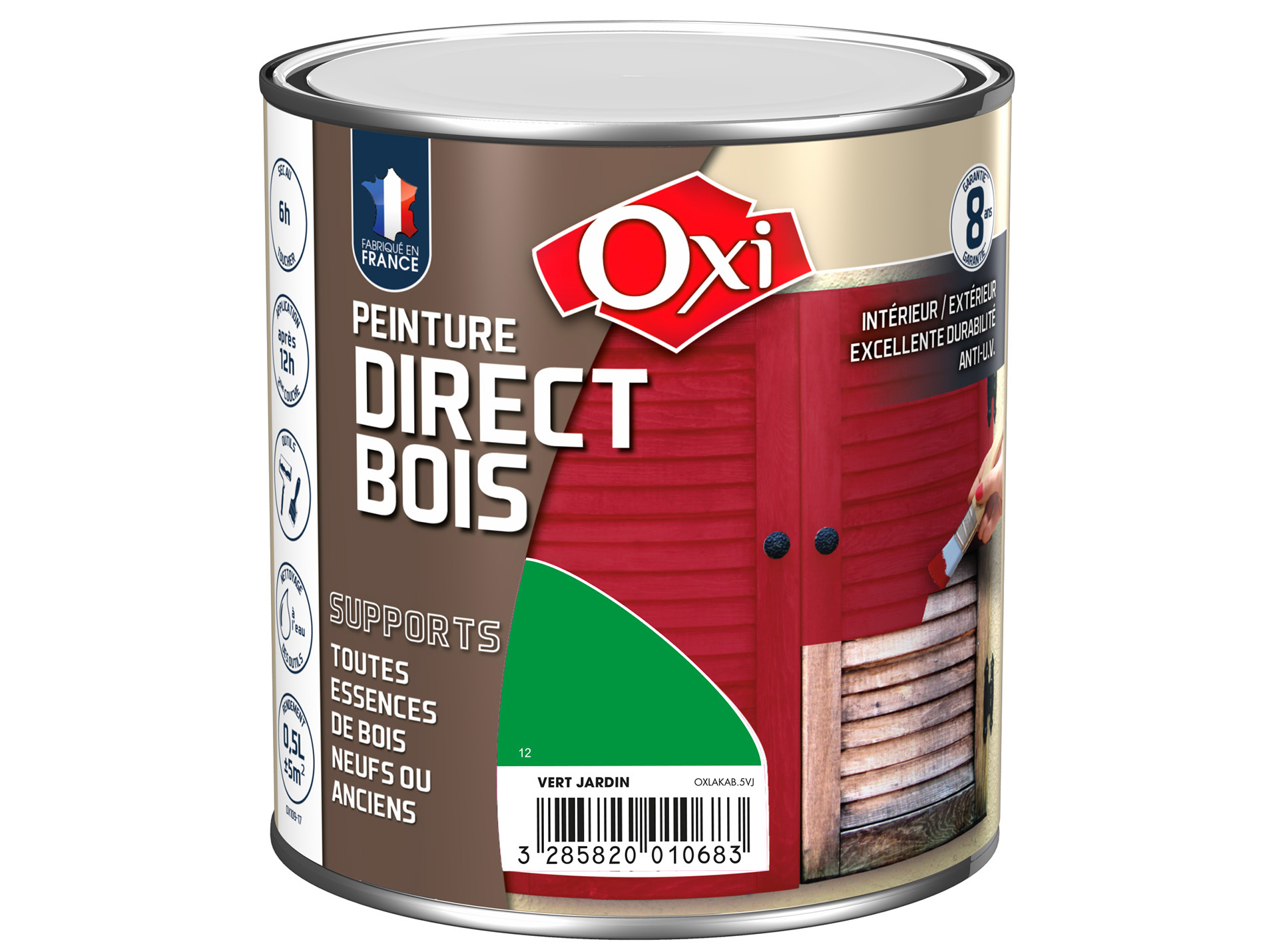 Peinture bois exterieur OXYTOL Vert jardin 500ml