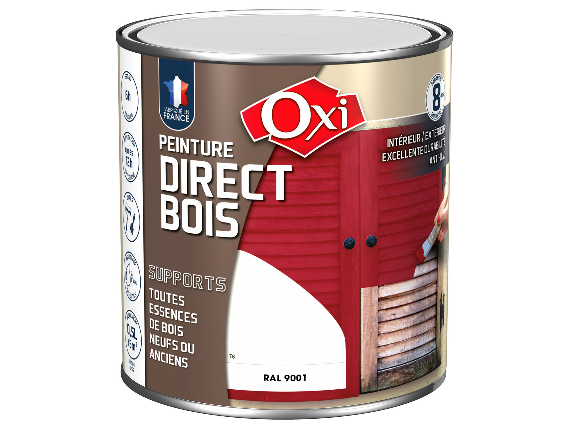 Peinture bois extérieur OXYTOL Blanc cassé 500ml