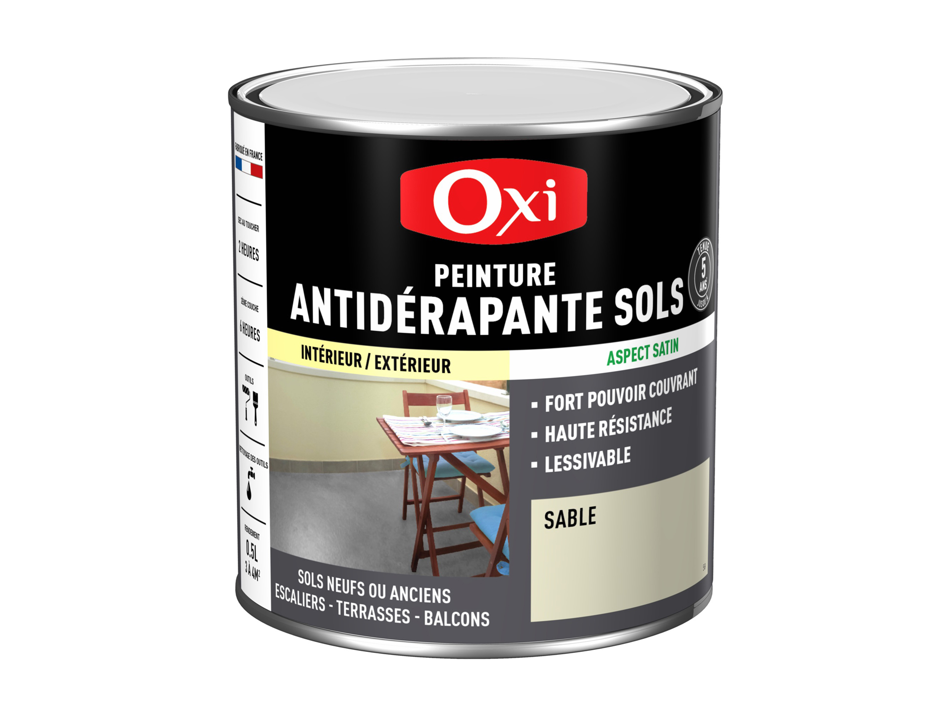 Peinture Antidérapante OXYTOL pour sol Sable 0,5L