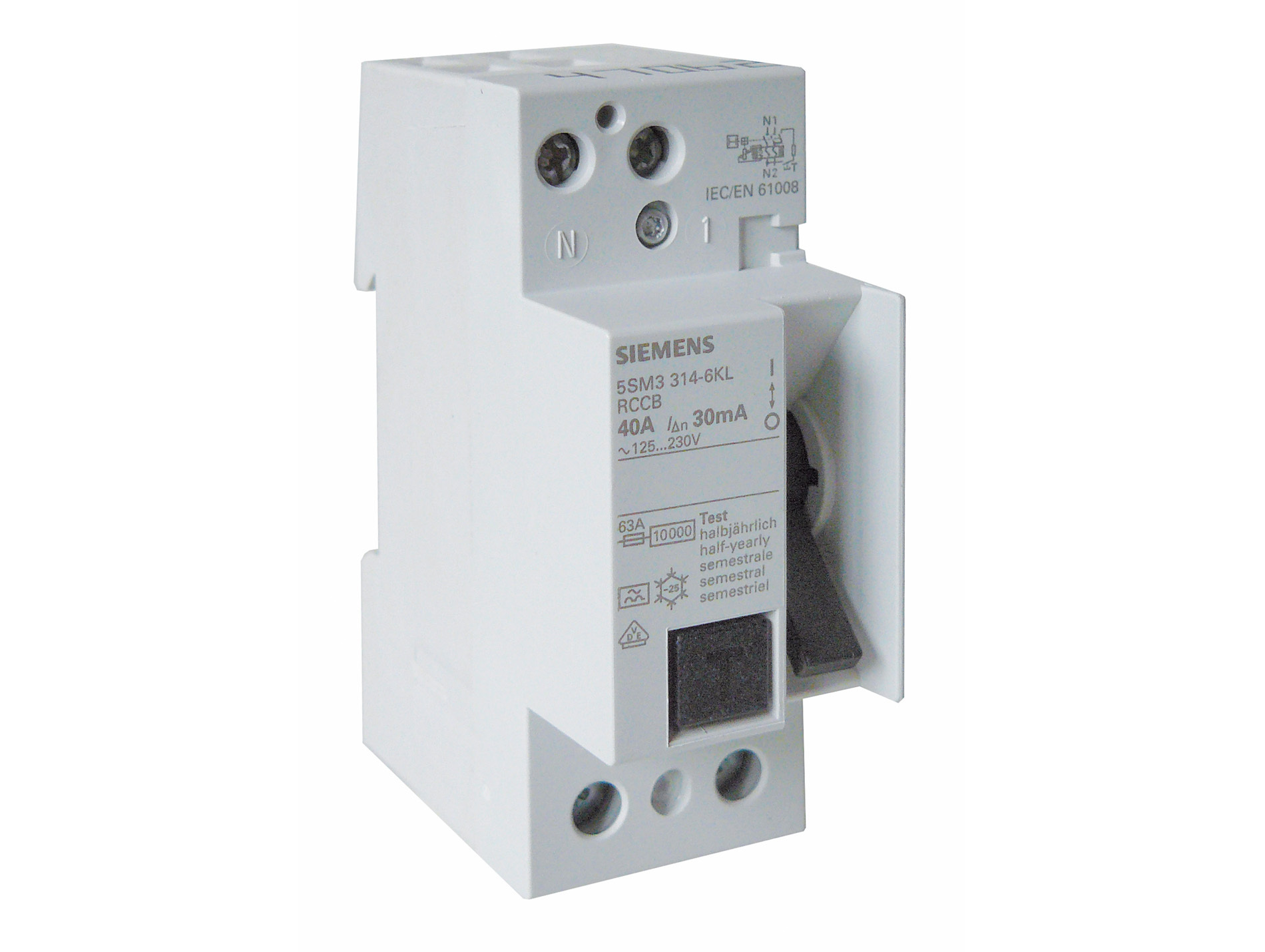 Interrupteur différentiel Type A 40A 30mA SIEMENS